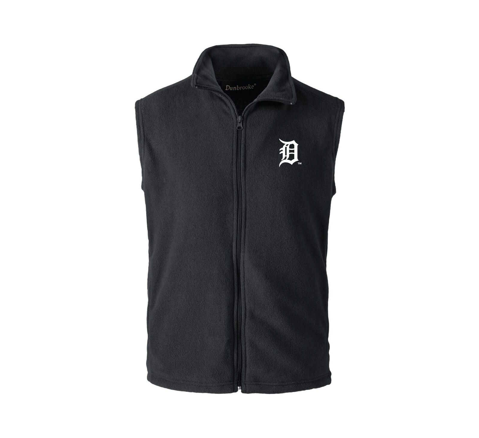 Dunbrooke Men's Black Detroit Tigers Full-Zip Vest