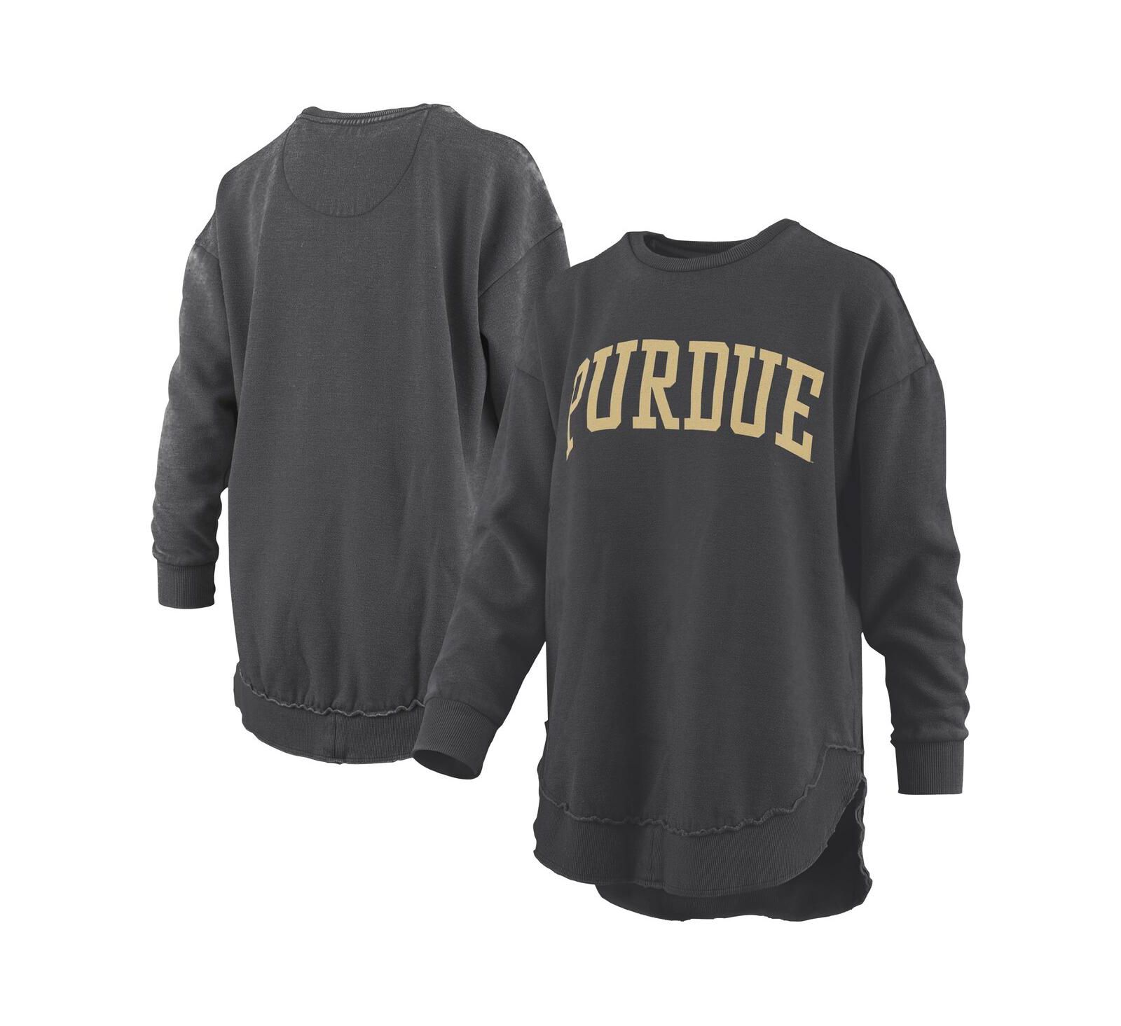Pressbox Женский свитшот-пончо Purdue Boilermakers Black Melange