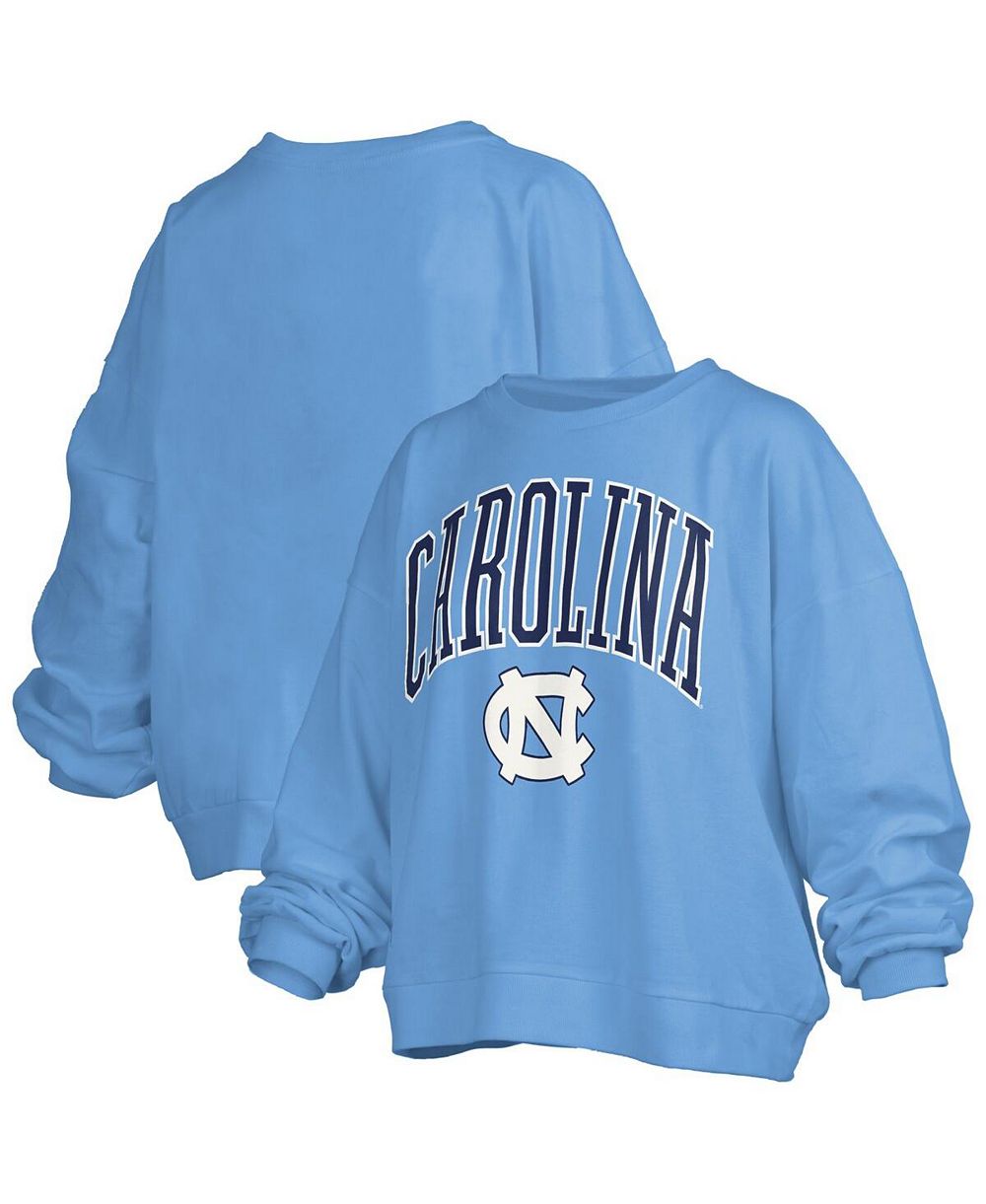 Женский свитшот Pressbox Carolina Blue North Carolina Tar Heels Janise Arch Oversized