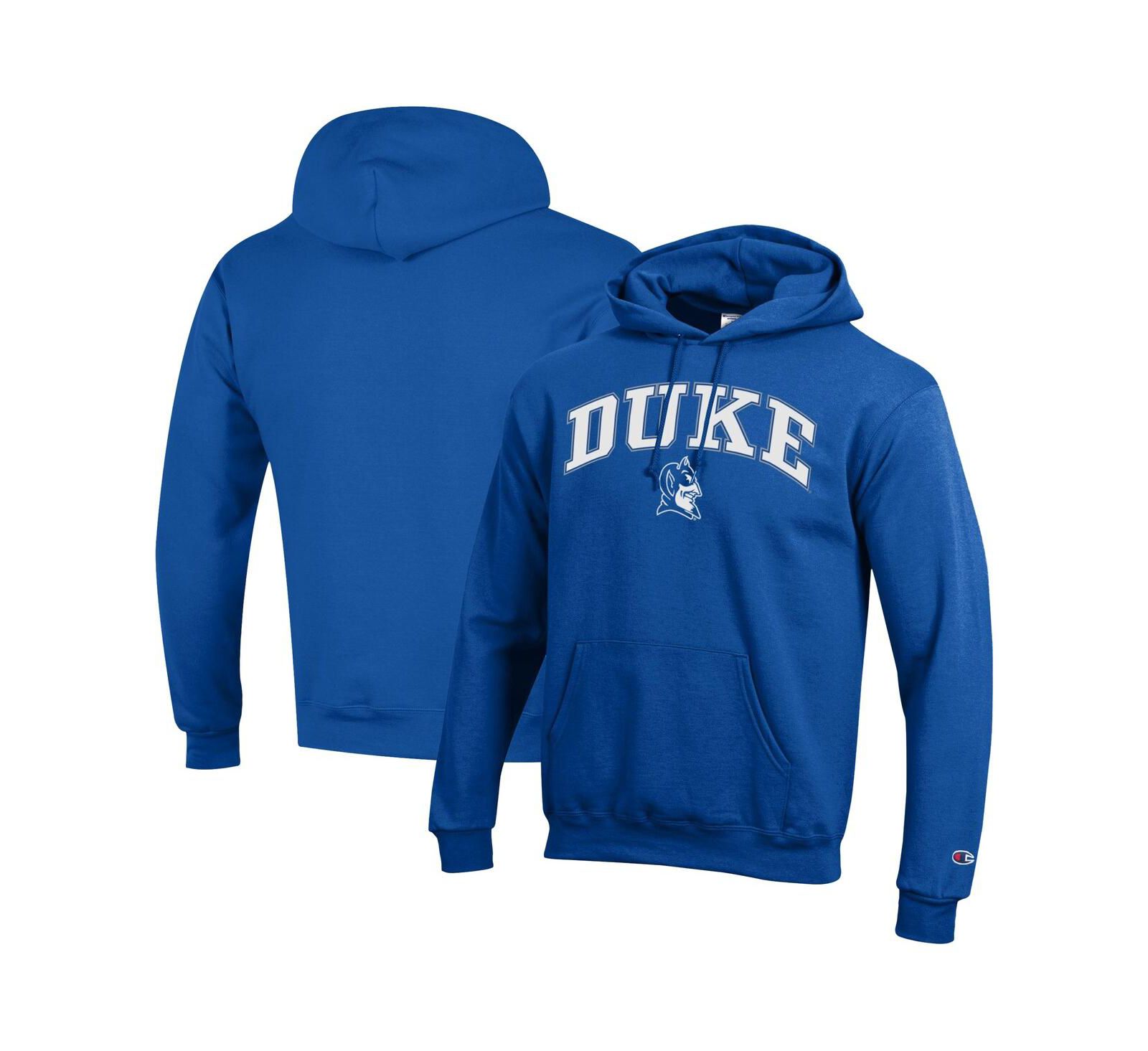 Мужское худи Champion Royal Duke Blue Devils Arch Over Logo