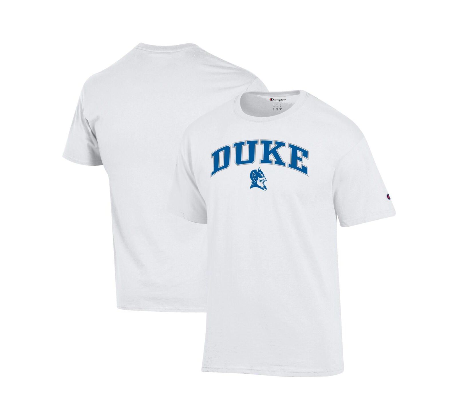 Мужская футболка Champion White Duke Blue Devils Arched Logo