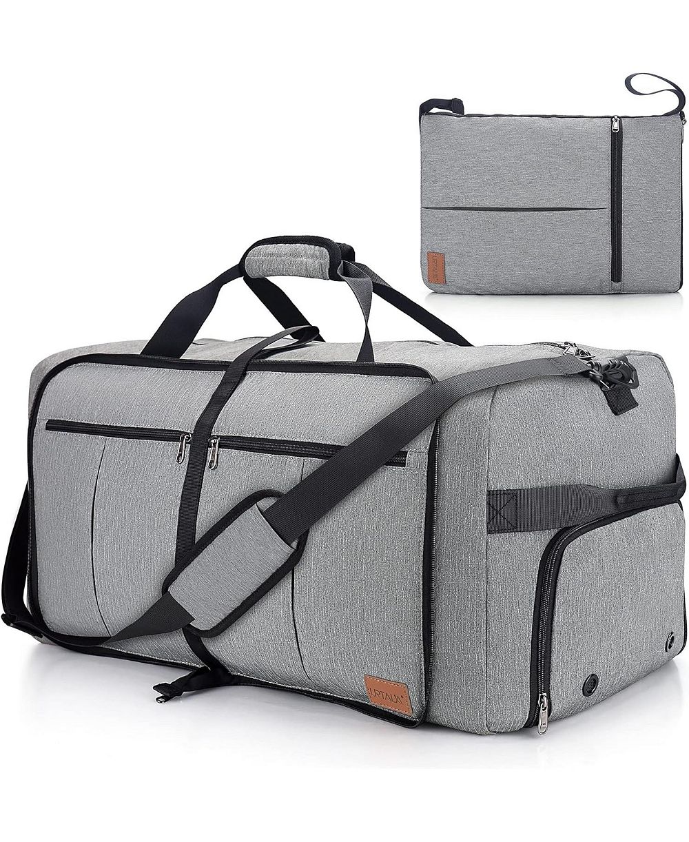 Urtala 100L Travel Duffle Bag for Men, Urtala 32” Large Duffle Bag for Traveling with Shoe Compartment, Foldable Travel Duffel Bag Weekender Bag Gym Bag for Men Women Water & Tear Resistant