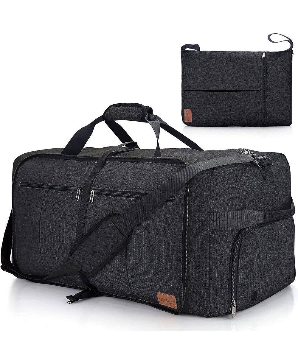 Urtala 100L Travel Duffle Bag for Men, Urtala 32” Large Duffle Bag for Traveling with Shoe Compartment, Foldable Travel Duffel Bag Weekender Bag Gym Bag for Men Women Water & Tear Resistant