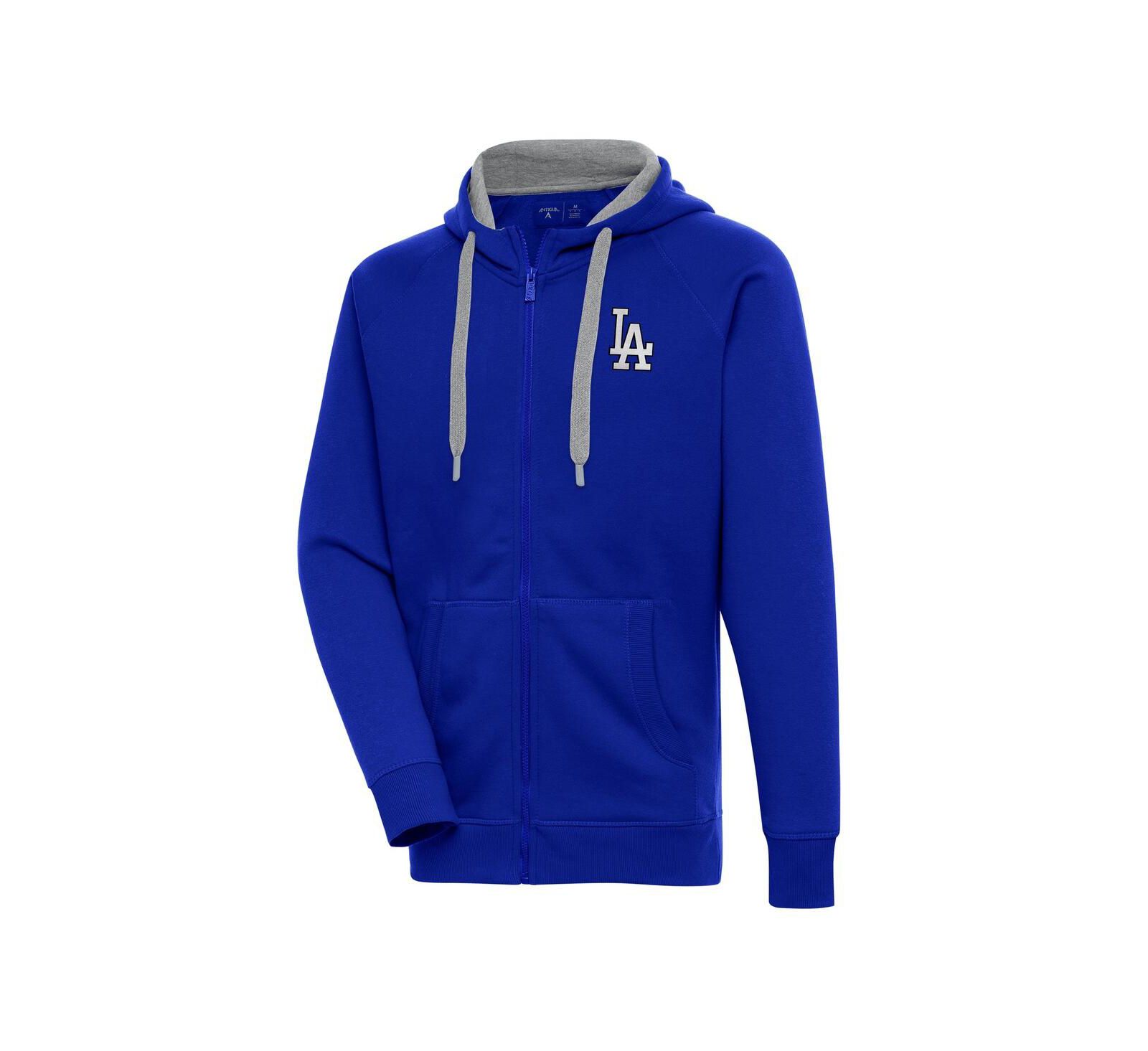 Мужское полноразмерное худи Antigua Royal Los Angeles Dodgers Metallic Victory Full-Zip