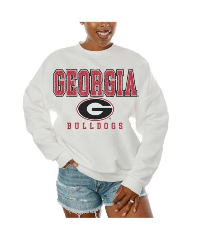 Gameday Couture Women's White Georgia Bulldogs Freestyle Fleece Pullover Sweatshirt