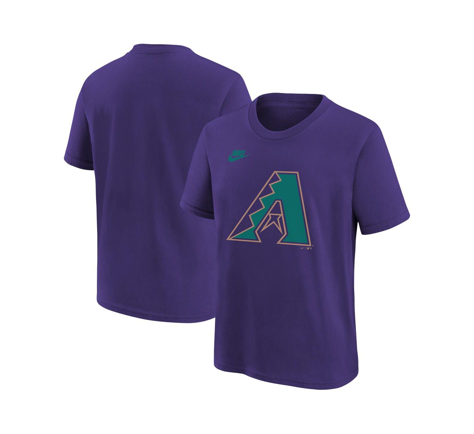 Nike футболка для мальчиков и девочек с логотипом Arizona Diamondbacks, фиолетовая