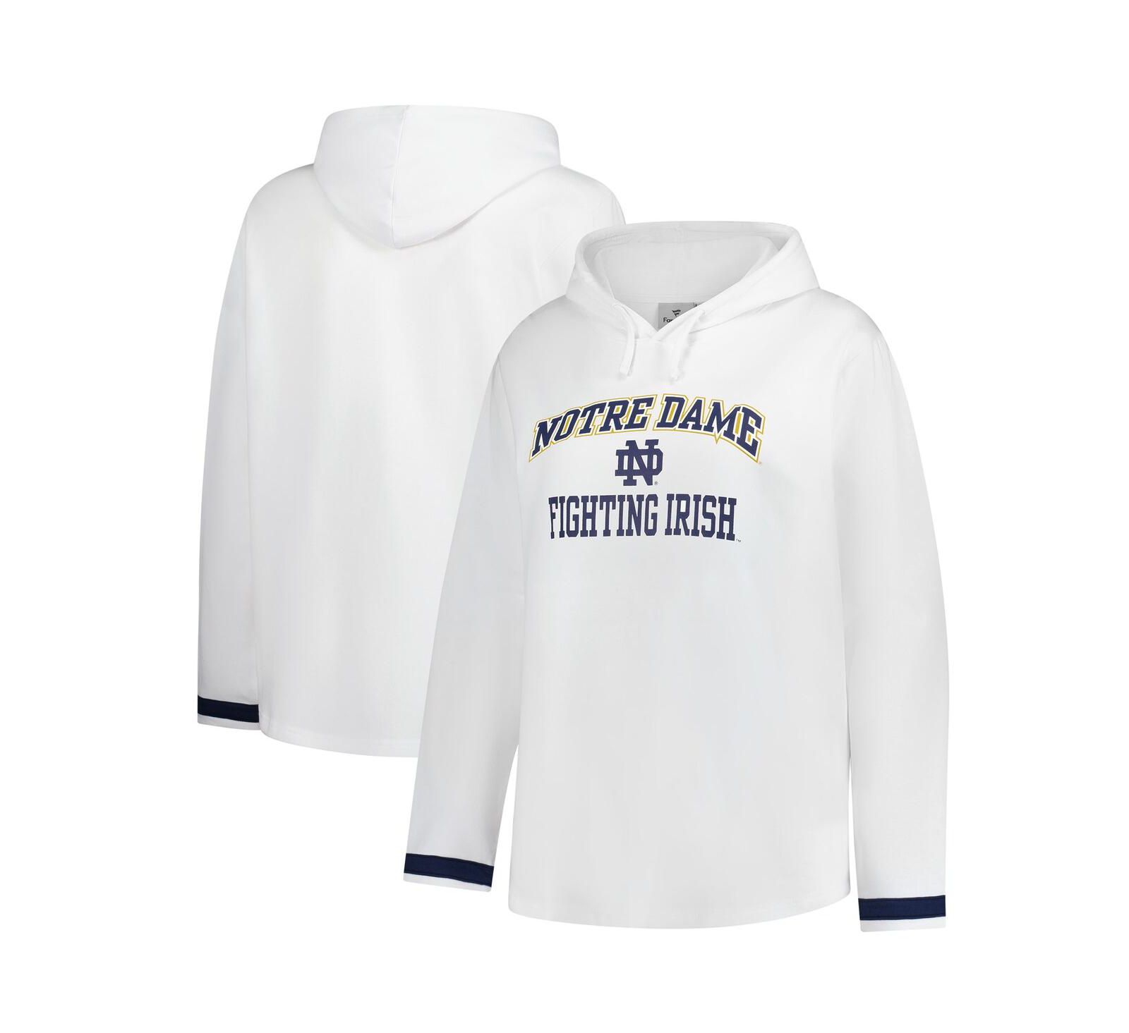Fanatics женское худи Notre Dame Fighting Irish, белое, Plus Size