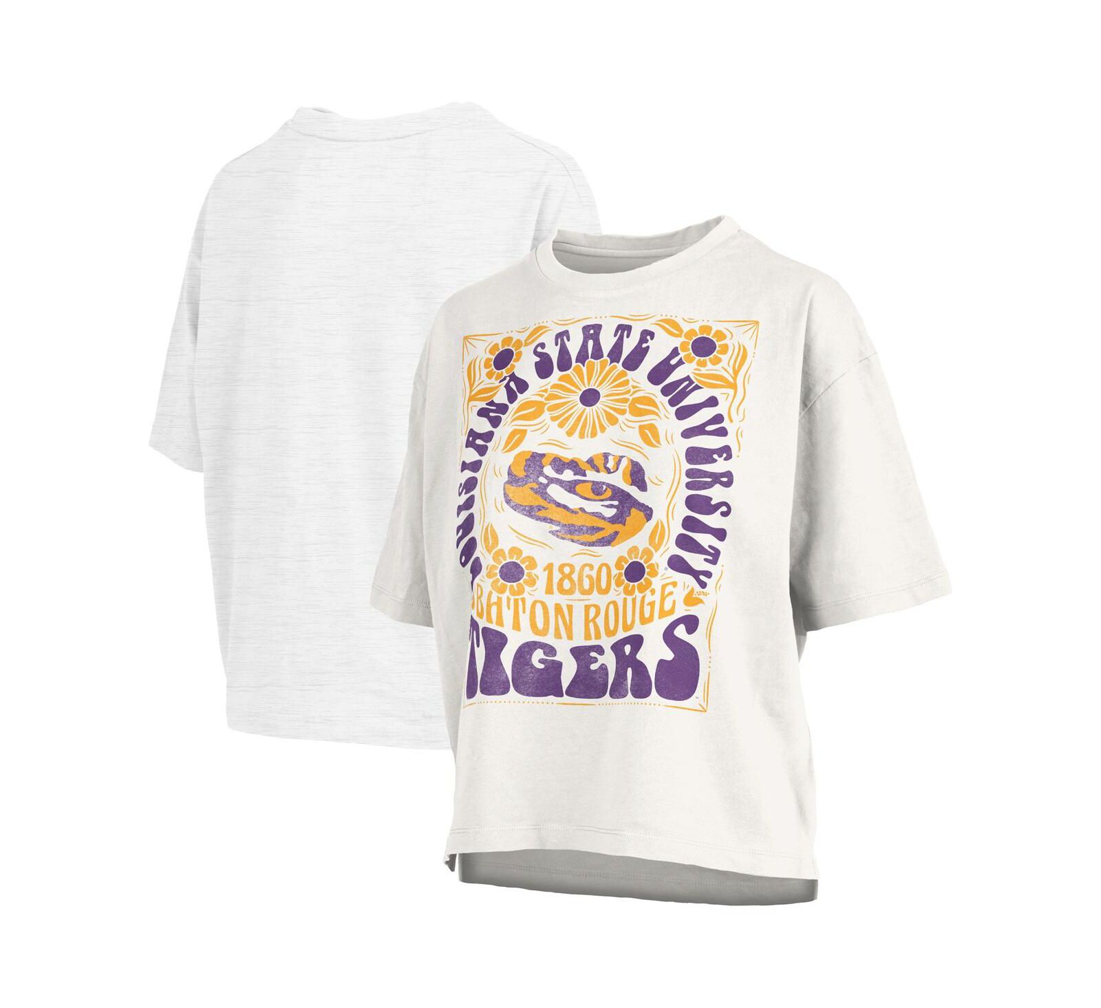 Pressbox Women's White LSU Tigers Harmony Oversized T-Shirt