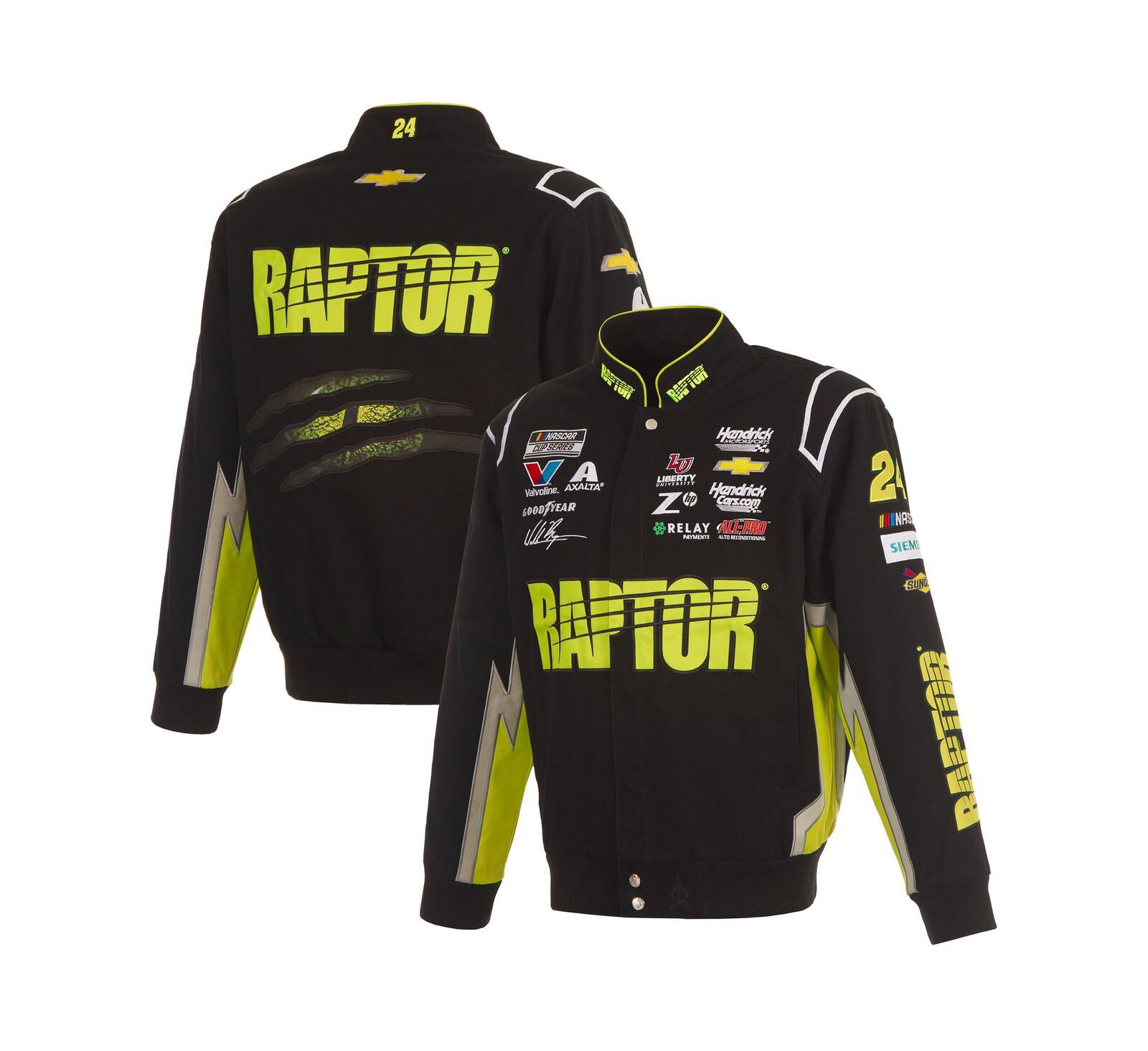 JH Design Men's Black William Byron Raptor Full-Snap Twill Uniform Jacket