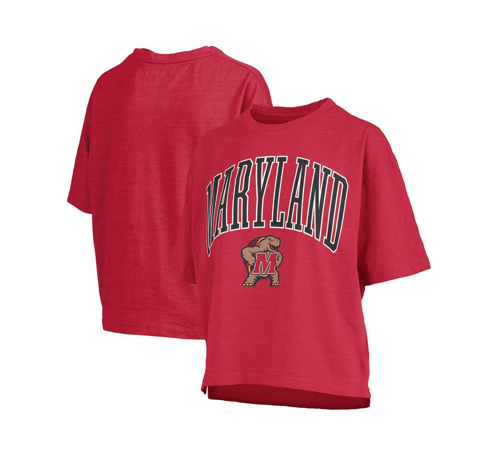 Футболка Pressbox Women's Red Maryland Terrapins Oversized