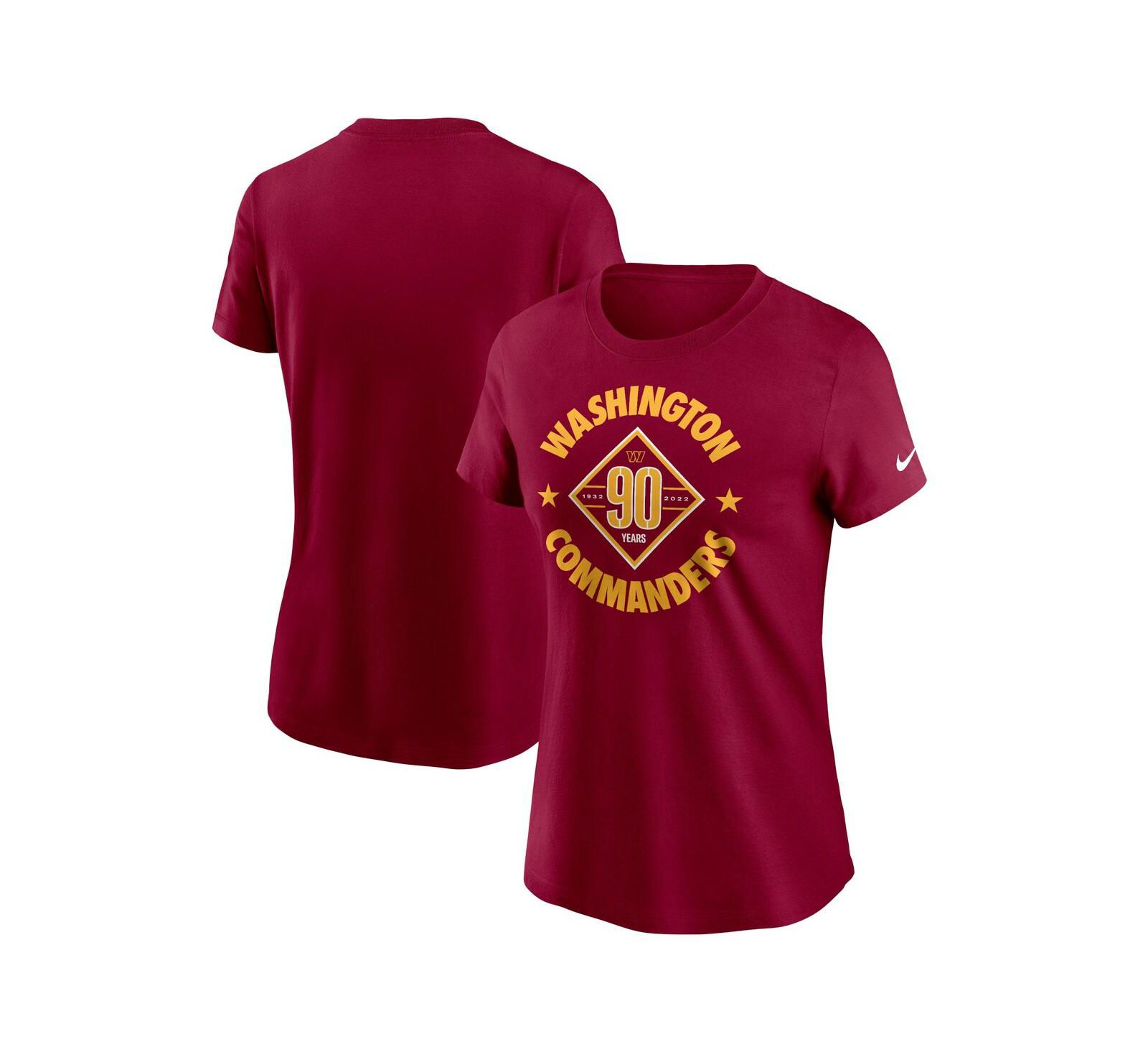 Nike Women's Burgundy Washington Commanders 90th Anniversary T-Shirt