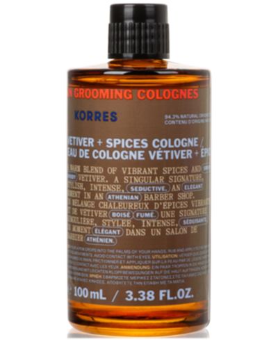 Korres Men's Vetiver + Spices Cologne, 100 ml