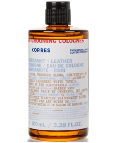 KORRES Мужской одеколон Bergamot + Leather, 100 ml