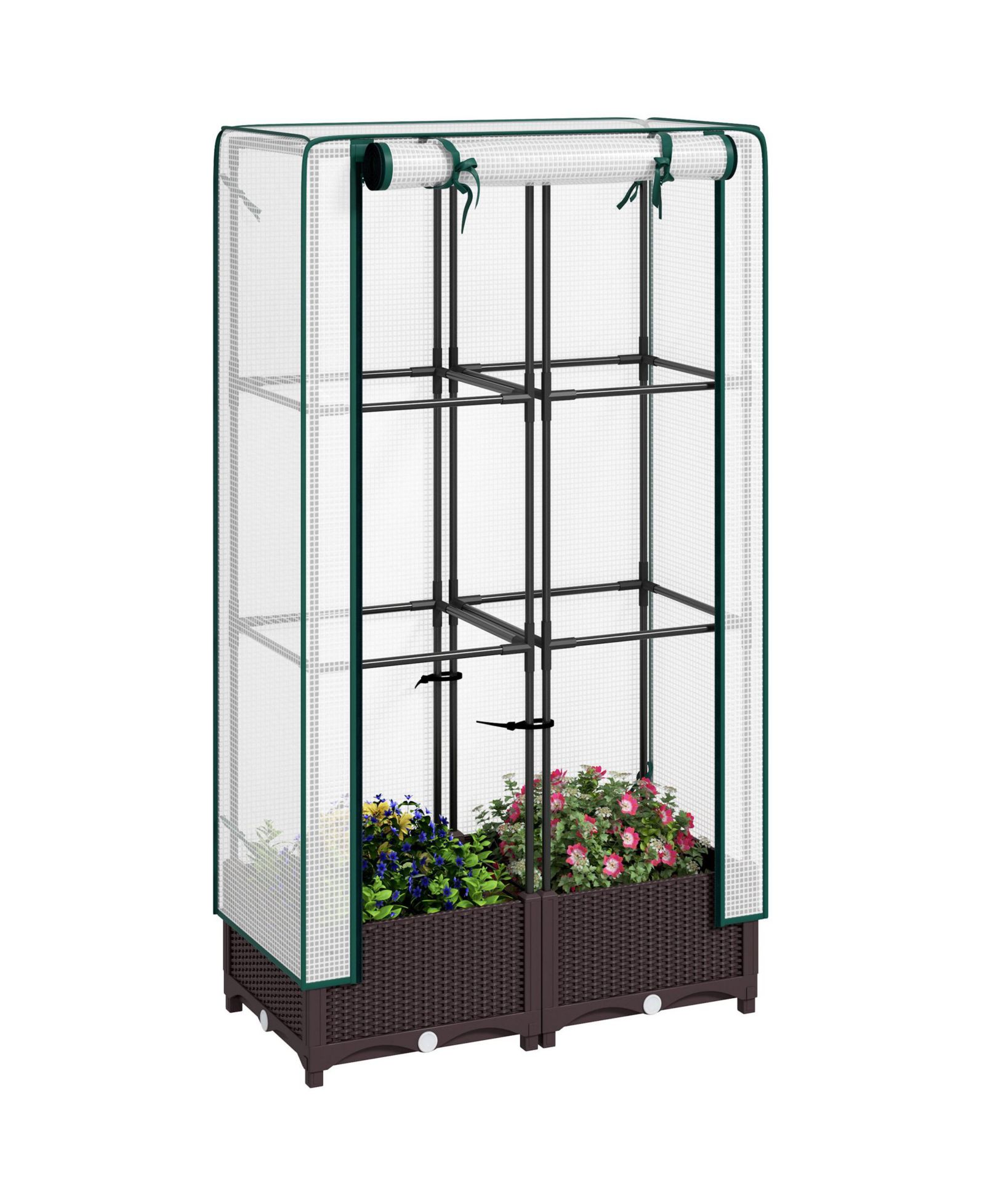 Высокая грядка Outsunny с решеткой, 31.5" x 15.7" x 48.8"