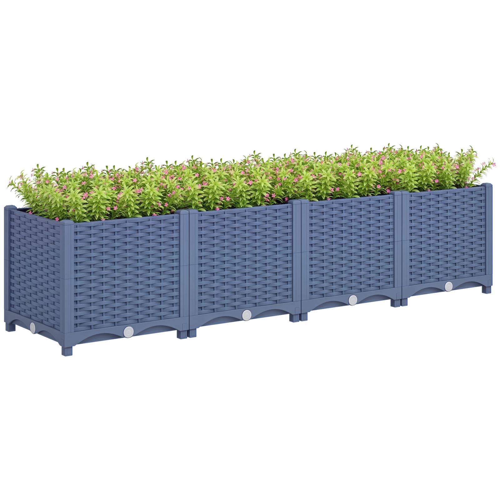 Садовый ящик Outsunny 5 x 1 x 1 ft Plastic