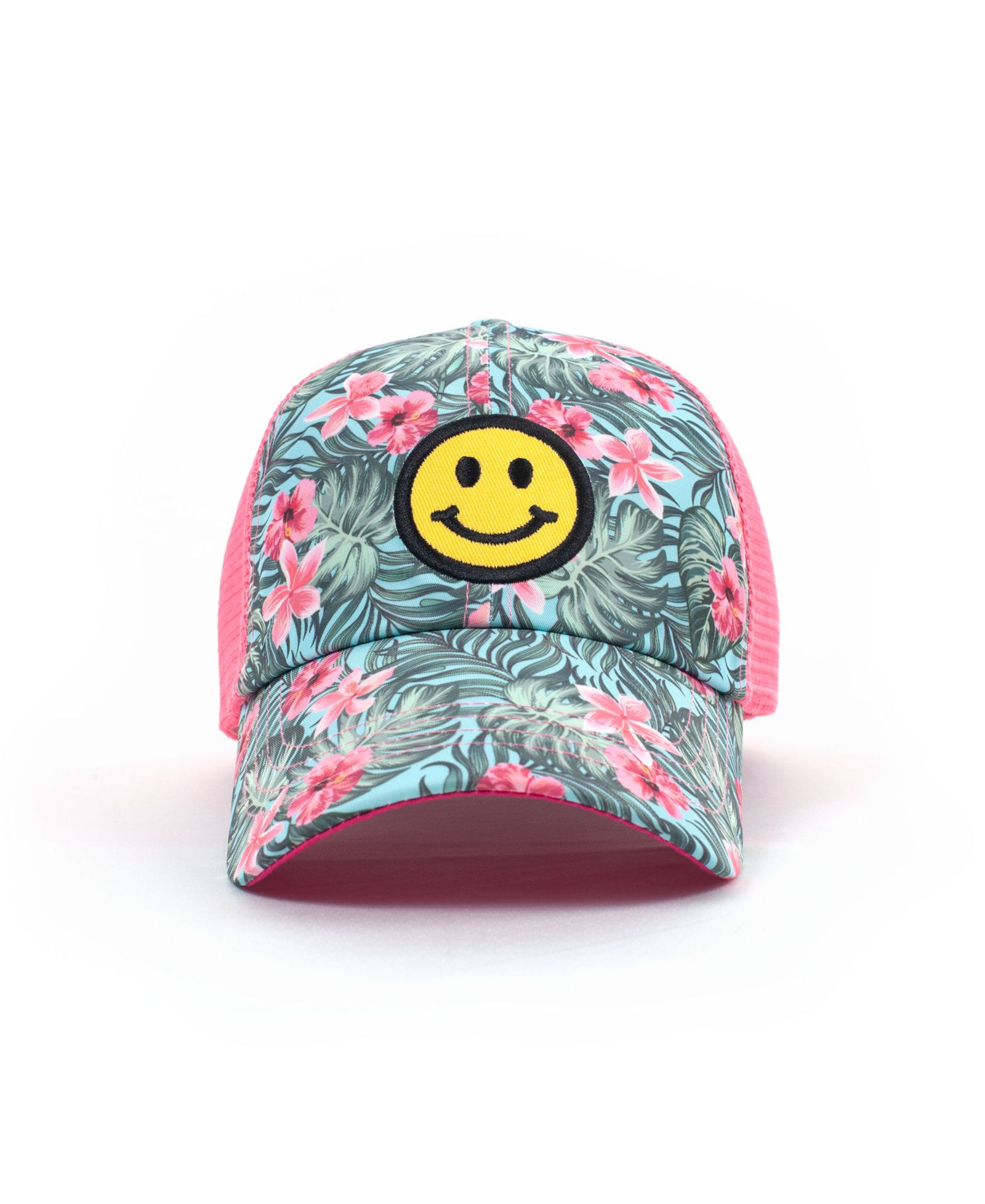 Shady Lady Women's Adjustable Snap Back Smiley Face Trucker Hat