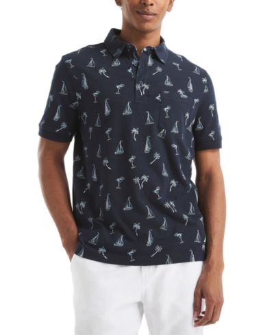 Мужская рубашка-поло Nautica Classic-Fit с принтом парусника