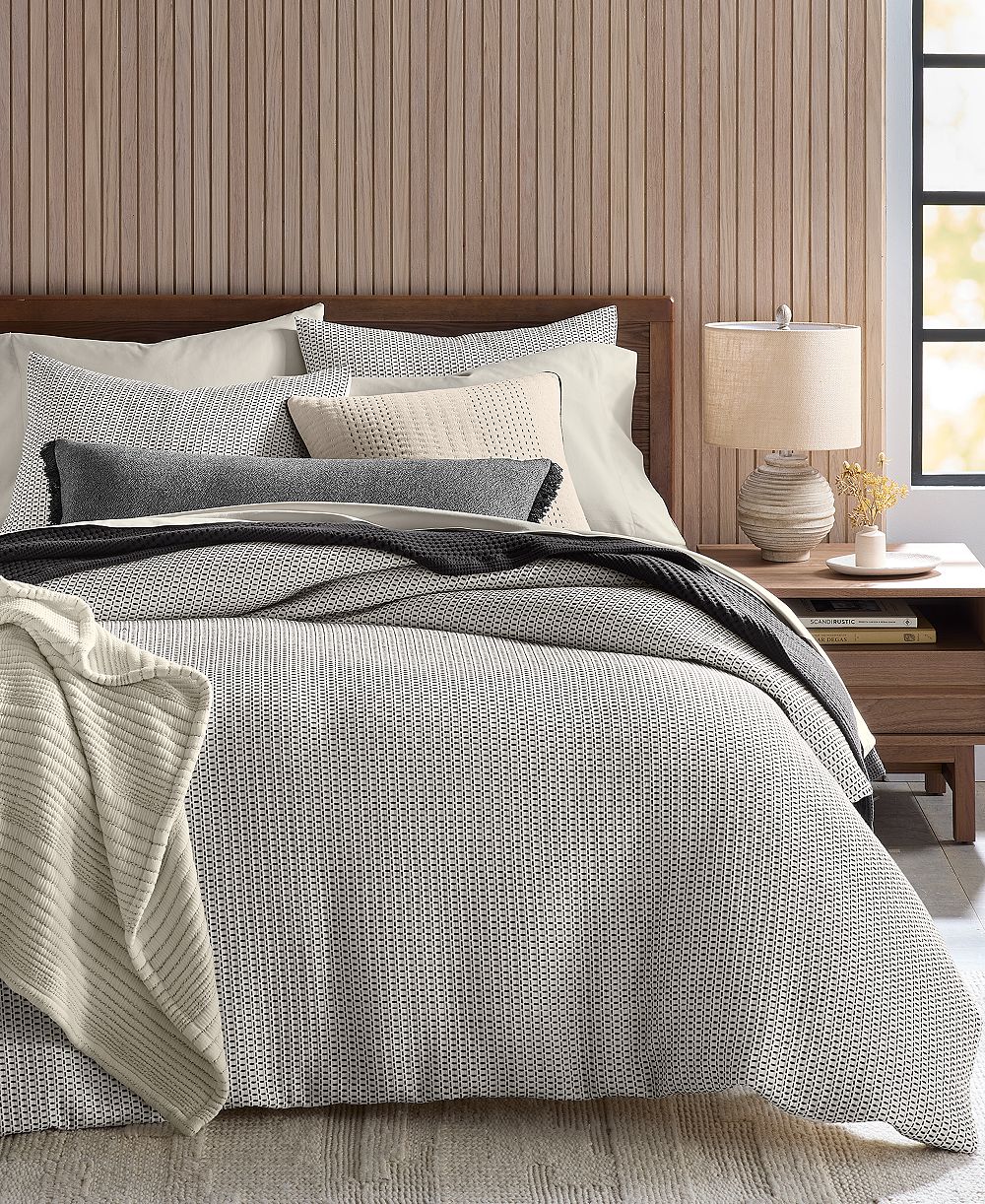 Oake Textured Stitch 3-Pc. Comforter Set, King, Exclusively at Macy's
