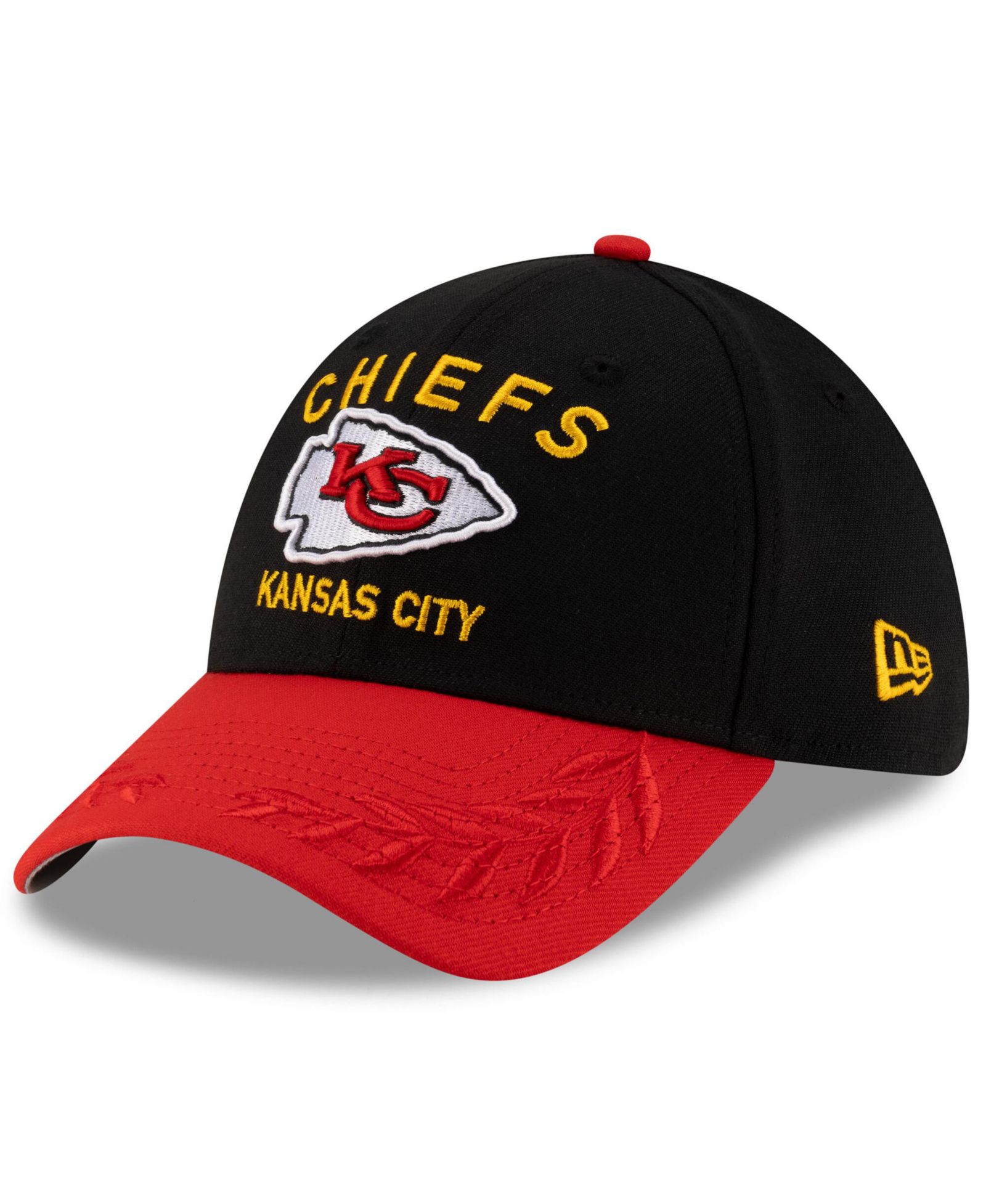 New Era Мужской Black/Red Kansas City Chiefs 2025 NFL Draft 39THIRTY Flex Hat