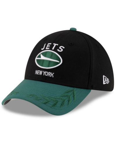 New Era Men's Black/Green New York Jets 2025 NFL Draft 39THIRTY Flex Hat