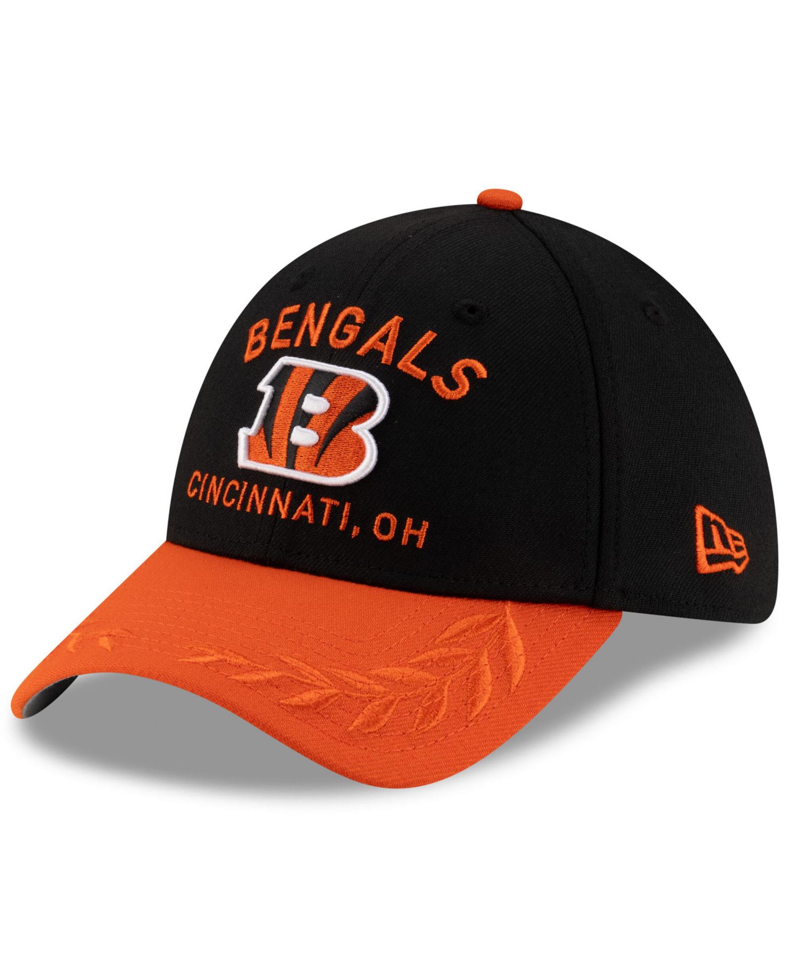 New Era Men's Black/Orange Cincinnati Bengals 2025 NFL Draft 39THIRTY Flex Hat