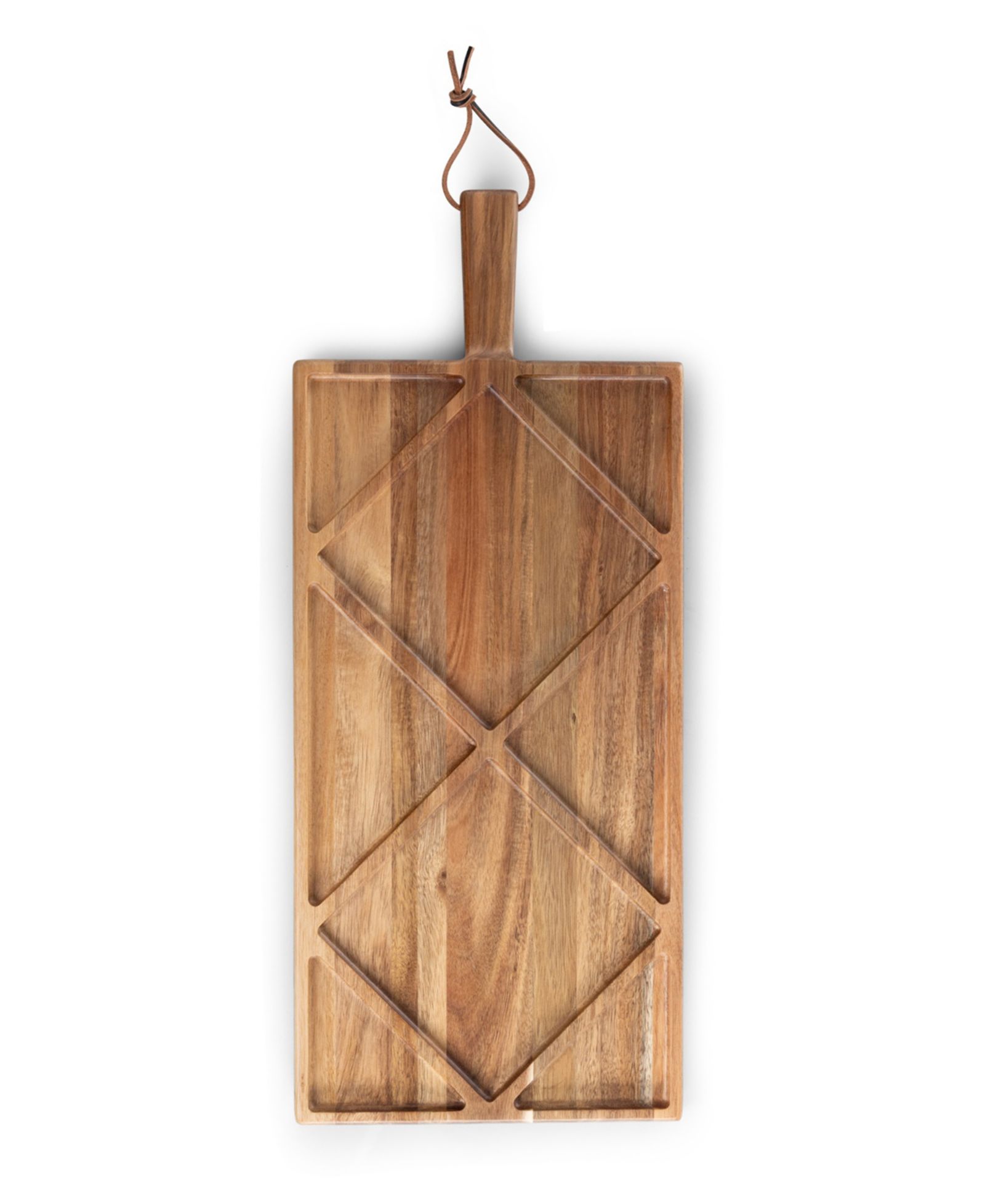 Toscana Acacia Grazing Charcuterie Sectioned Paddle Serving Board