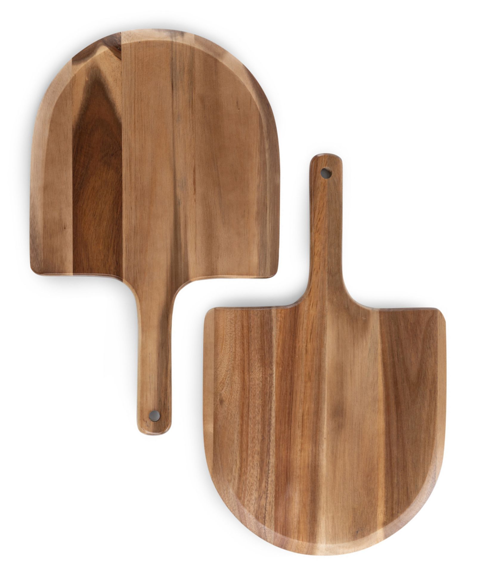 Toscana Acacia Personal Pizza Peel Paddle Serving Board, Set of 2