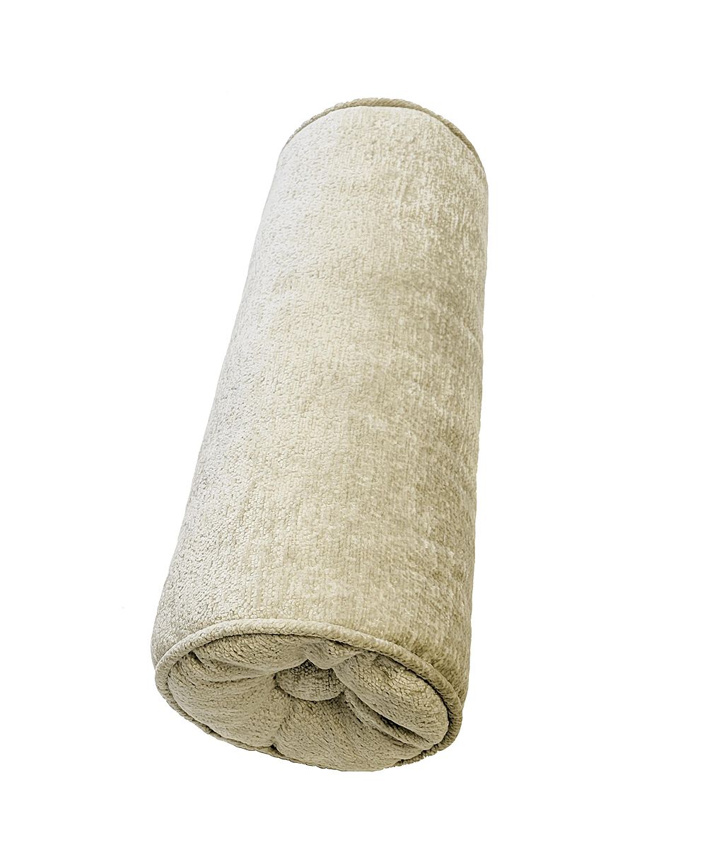 Edie@Home Delmonico Chenille Lumbar Neck Roll Decorative Pillow, 7"x18"
