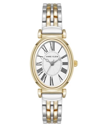 Женские часы Anne Klein Quartz Oval Roman Numeral, 25mm