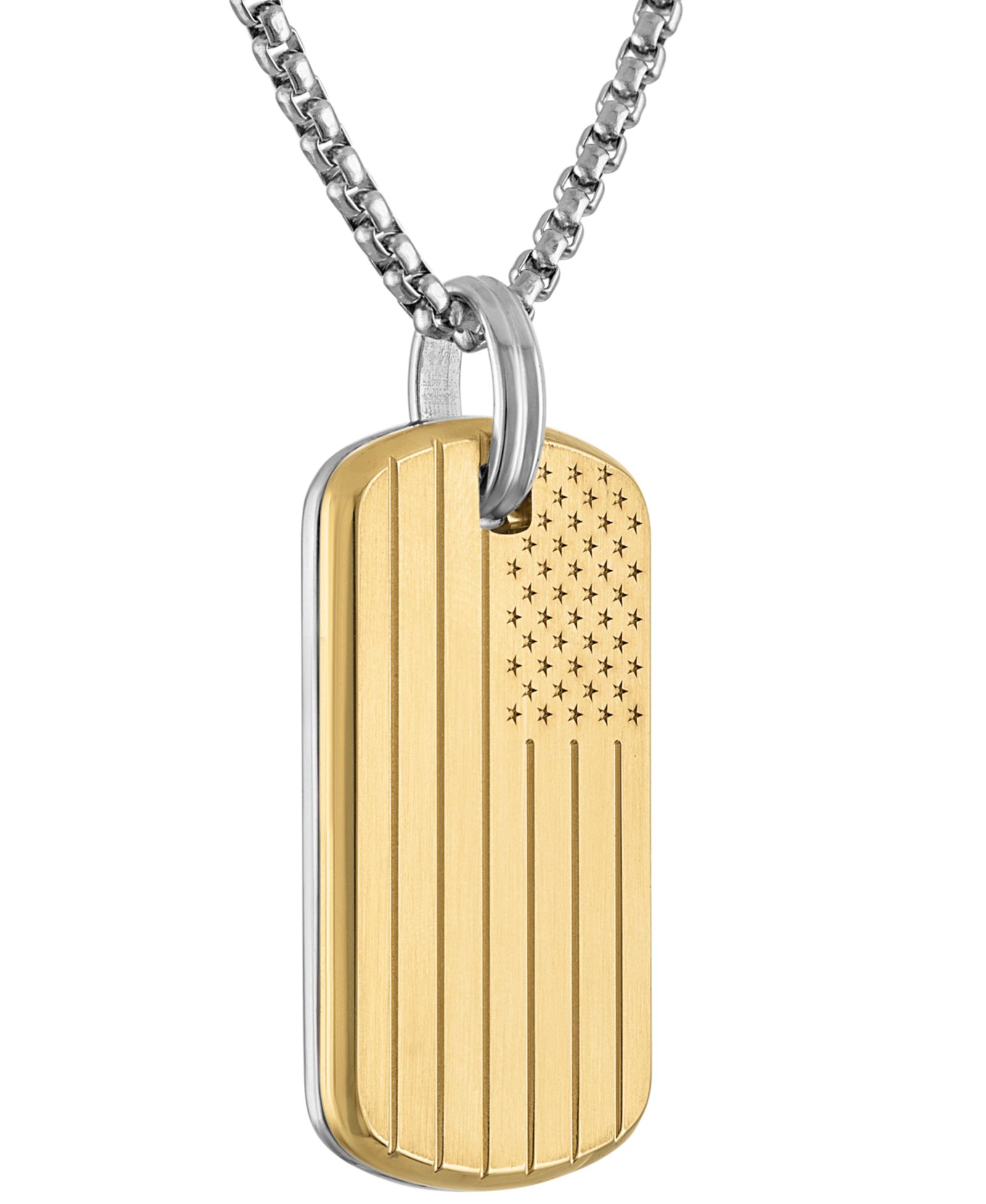 Bulova Мужские подвески Dog Tag в честь 150-летия с американским флагом