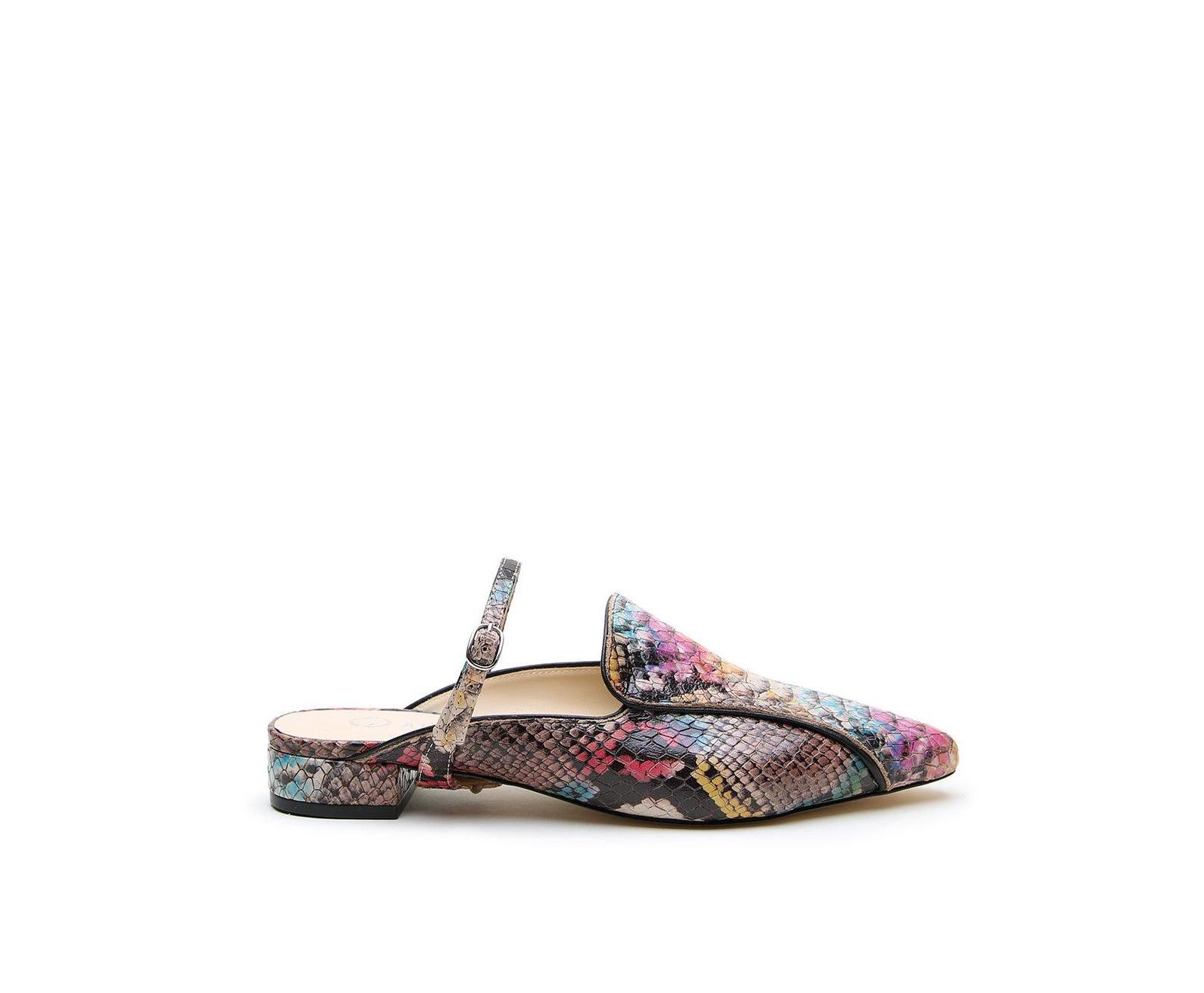 Alterre Women's Painted Snake Twiggy Customizable Pointed Loafer Slides