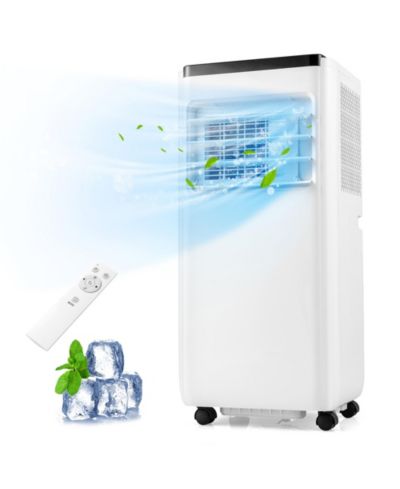 Gymax Portable Air Conditioner 8000 BTU Floor AC Unit Fan & Dehumidifier w/ 24H Timer 2 Fan Speeds