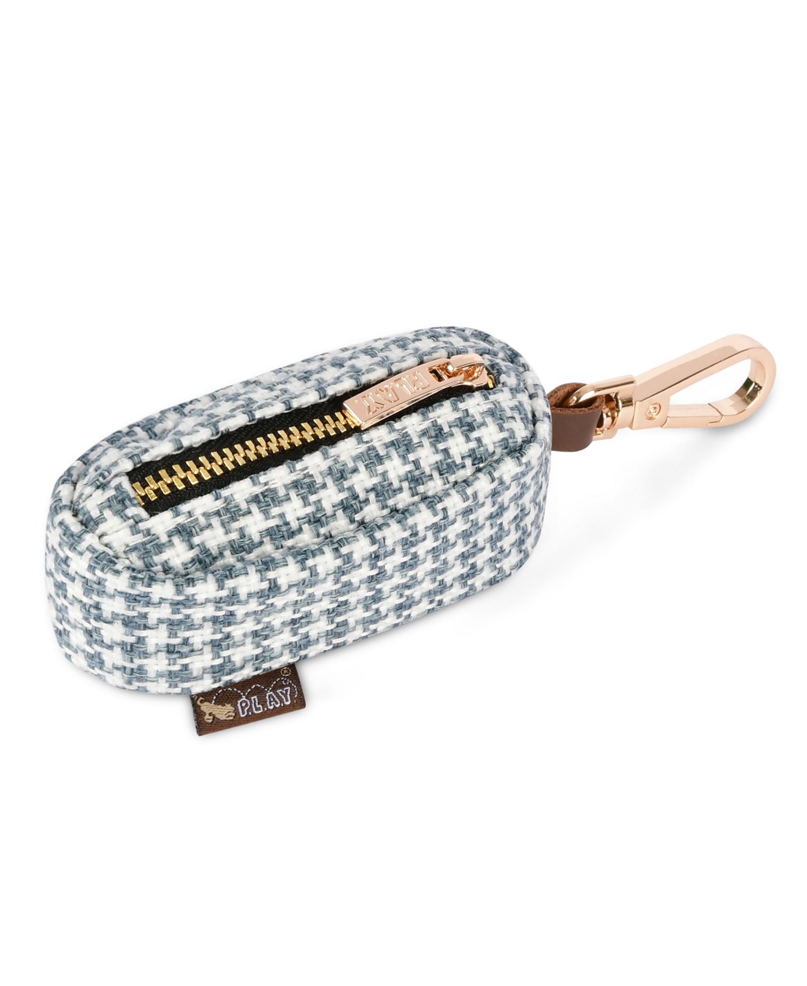 Proper Pup Poop Bag Dispenser: Houndstooth - Blue/White