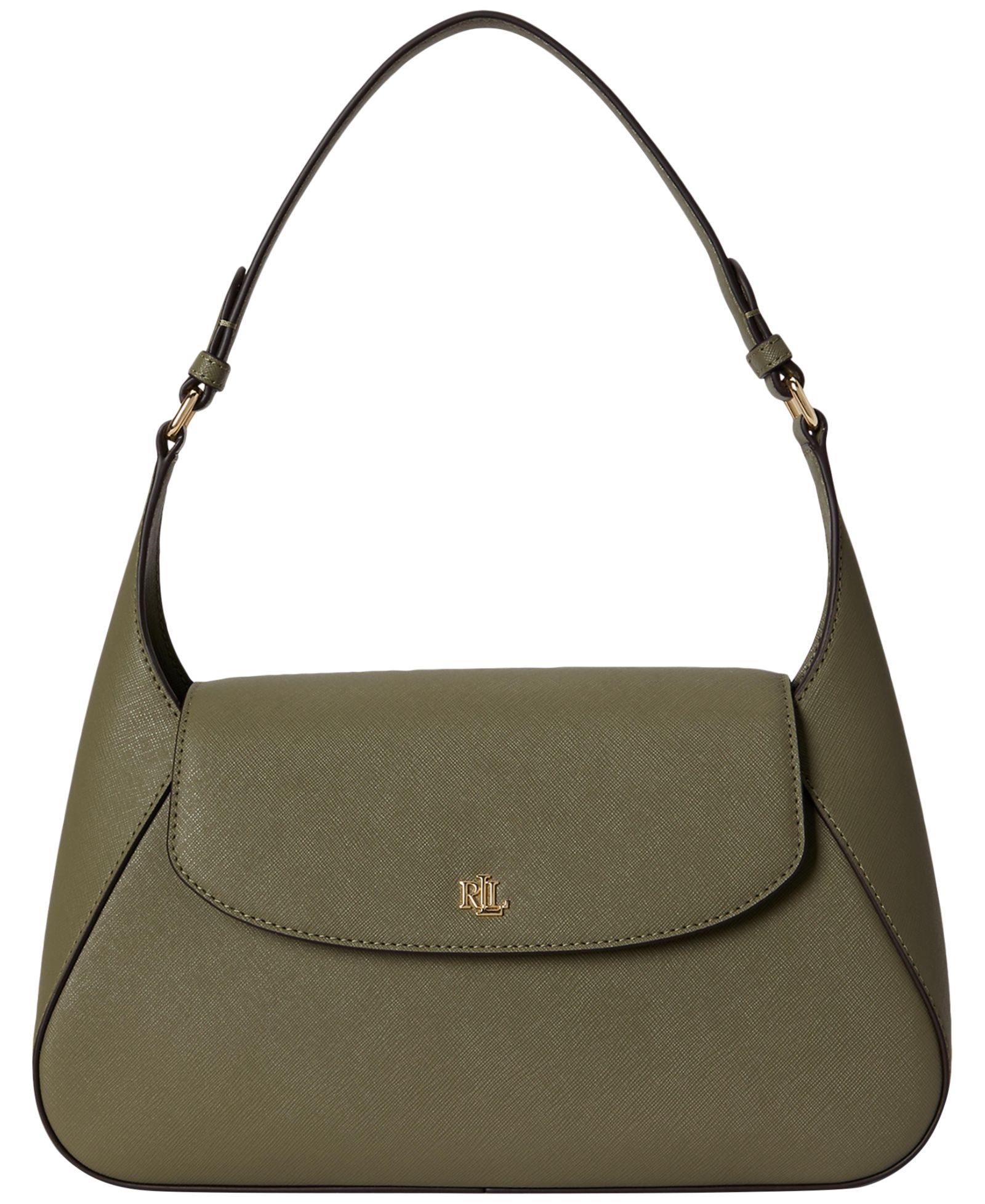 Lauren Ralph Lauren Schylar Crosshatch Leather Small Slim Shoulder Bag