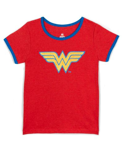 Justice League Girls' Glitter Graphic T-Shirt