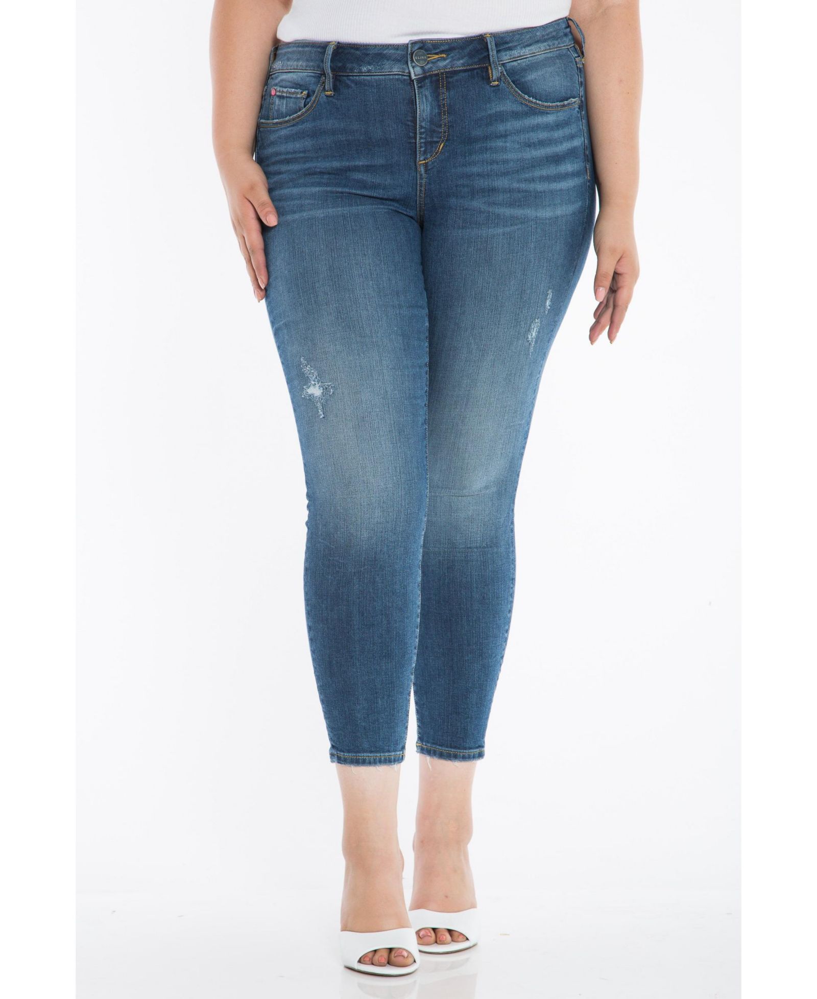 Джинсы SLINK Jeans Plus Size Denim Mid Rise Skinny 28" inseam - Hazel