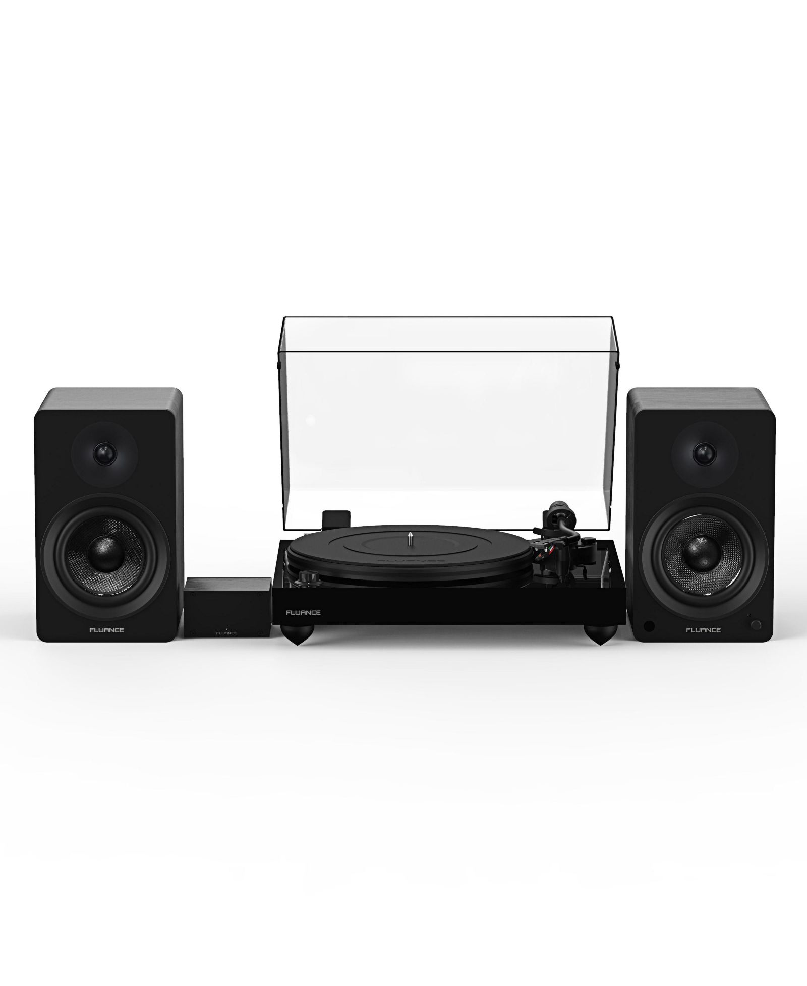 Система винилового проигрывателя Fluance с Bluetooth, усилителем Class D и колонками