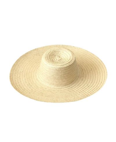 Brunna.co Rianna Palm Straw Hats in Natural Beige