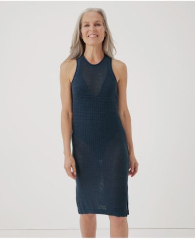 Pact Women's Beachside Linen Crochet Cover-Up