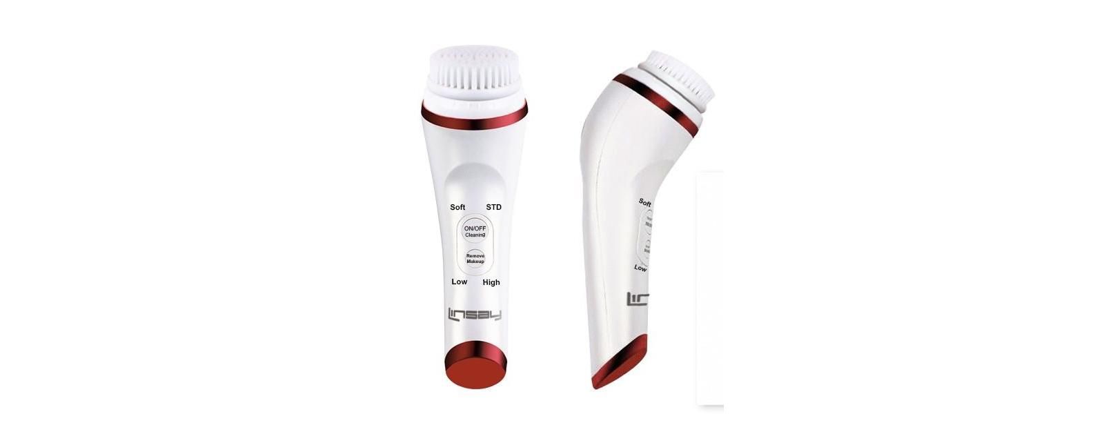 Щетка для очищения лица и тела LINSAY Ultrasonic с контролем температуры