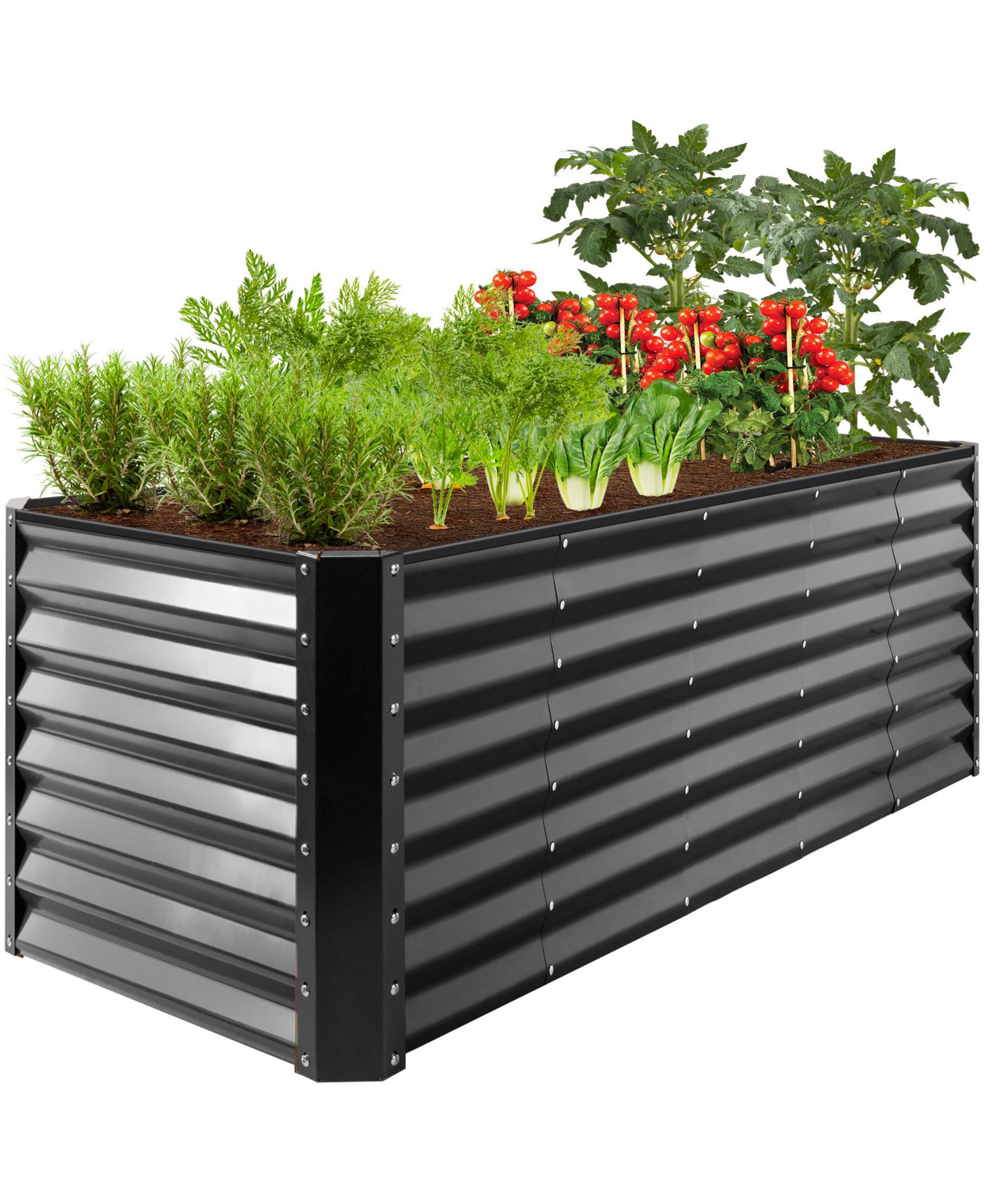 Best Choice Products садовая грядка из металла для улицы, 8x2x2ft