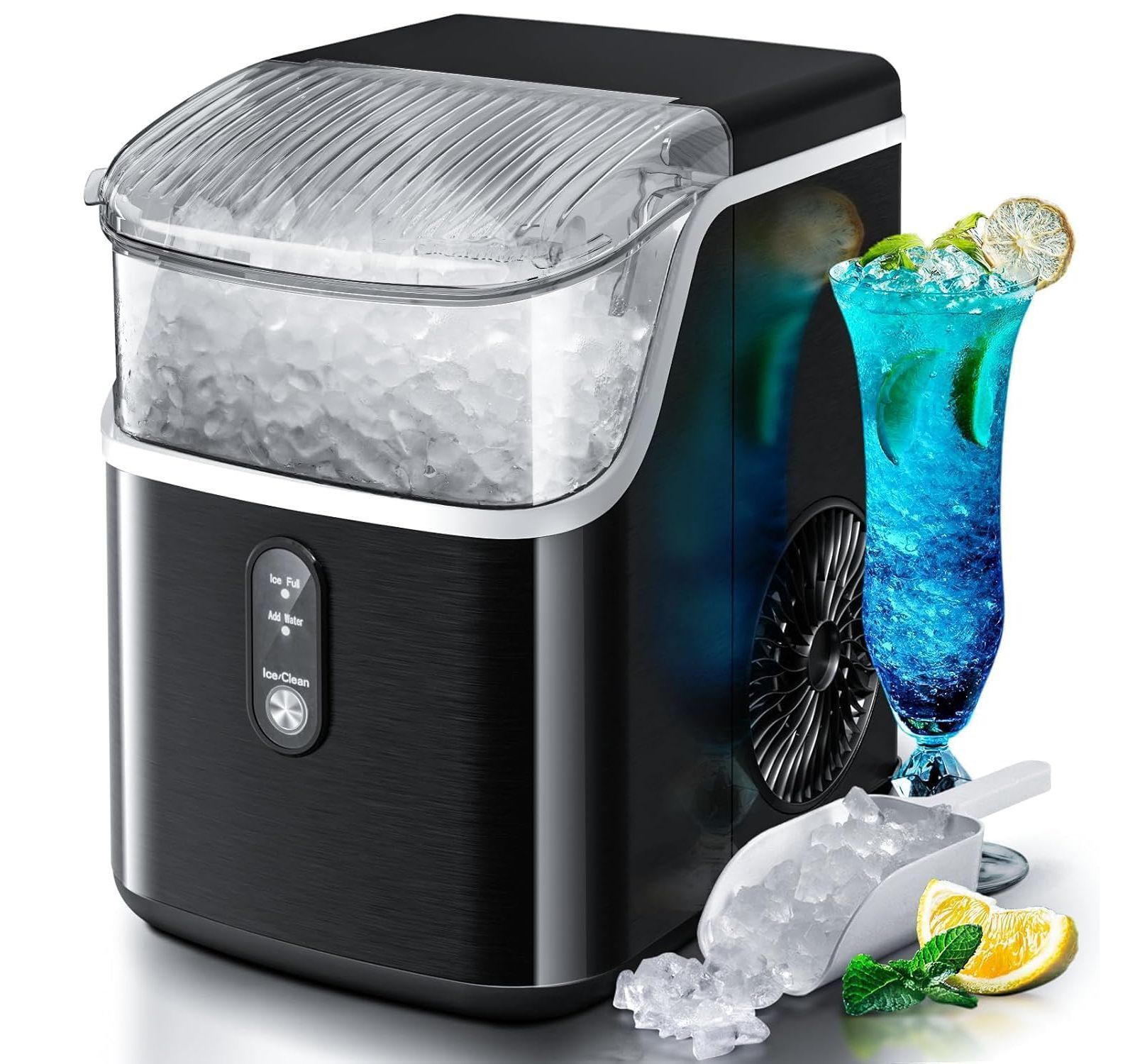 Antarctic Star Stainless Steel Nugget Ice Maker, 34 lbs. Capacity