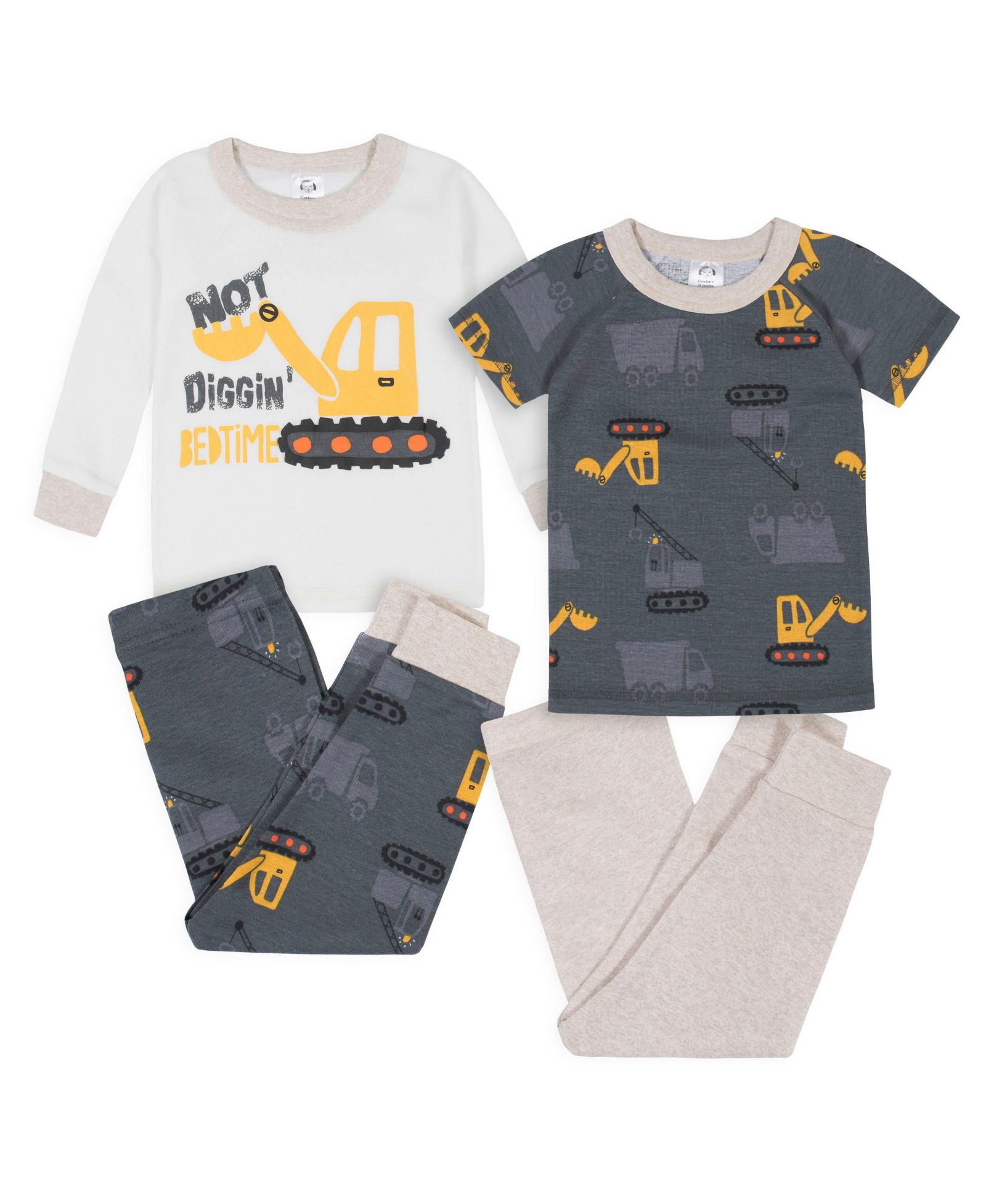 Детский хлопковый комплект пижамы Gerber для мальчиков, 4 части