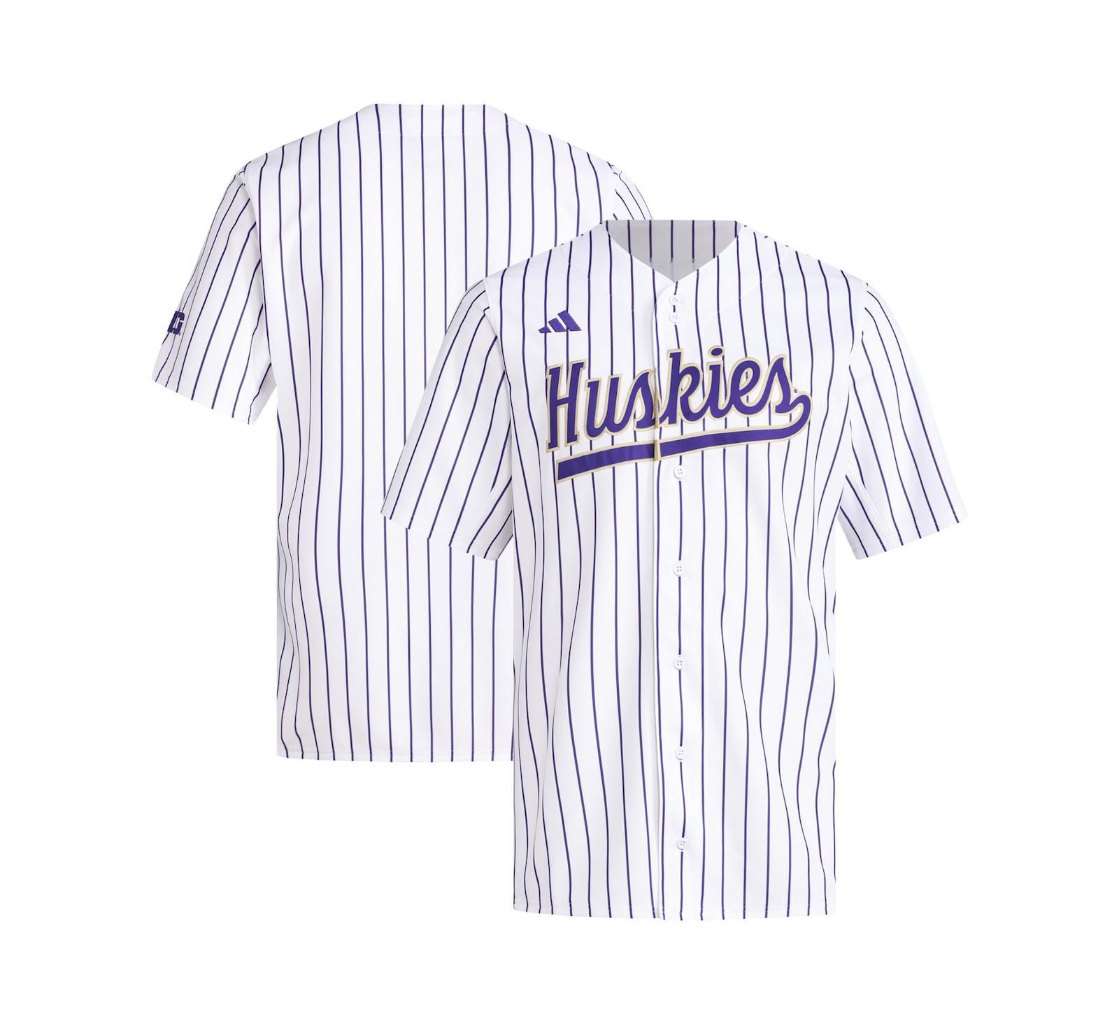 Adidas Men's White Washington Huskies Replica Baseball Jersey