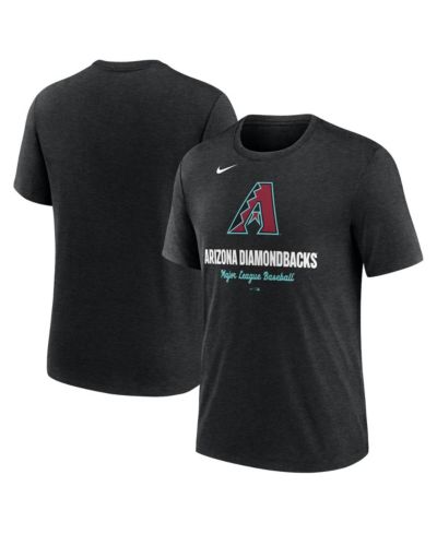 Nike Men's Heather Black Arizona Diamondbacks Logo Tri-Blend T-Shirt