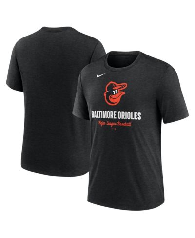 Nike мужская футболка Tri-Blend с логотипом Baltimore Orioles, Heather Black