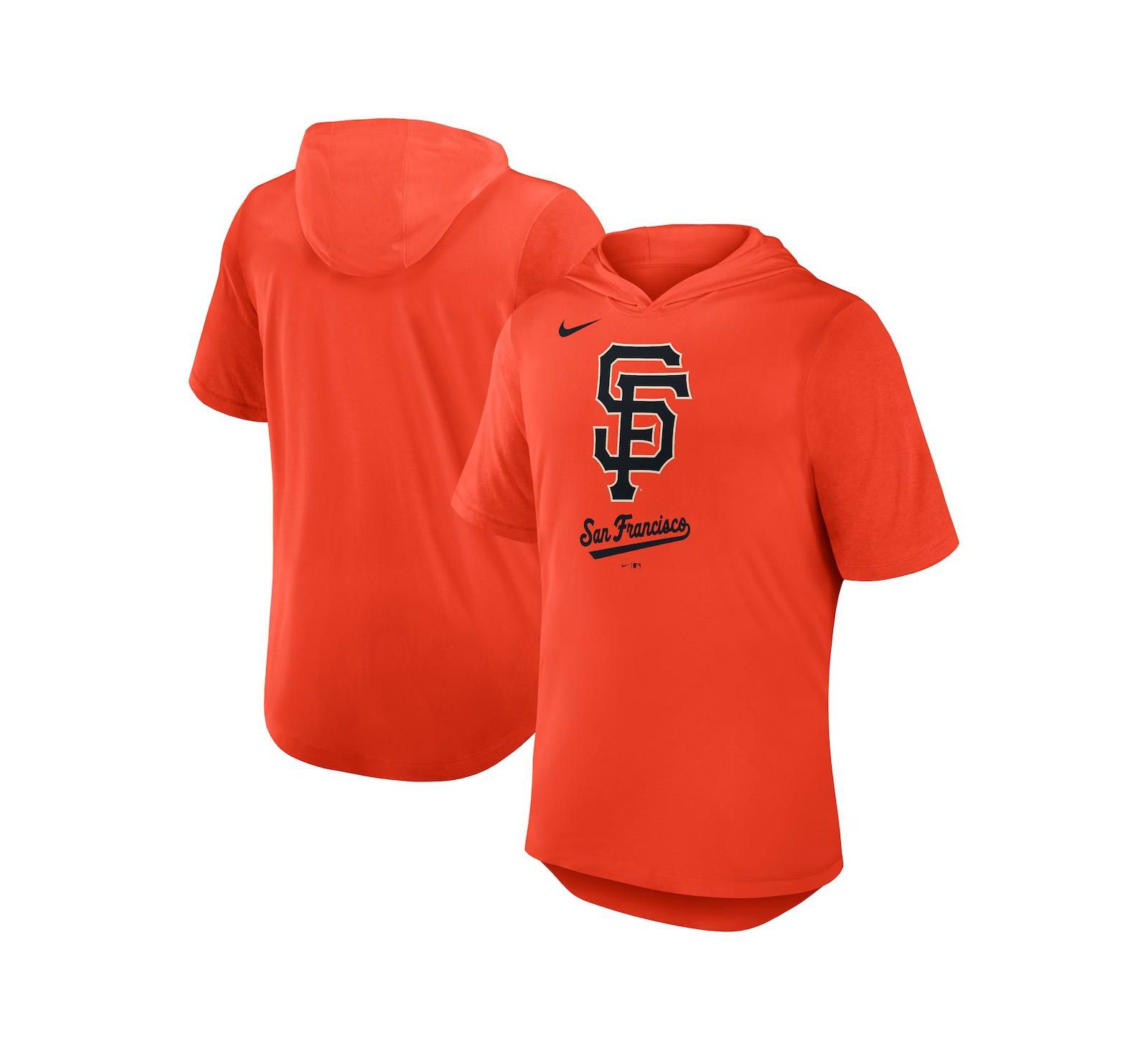 Nike Men's Orange San Francisco Giants Tri-Blend Performance Hoodie T-Shirt