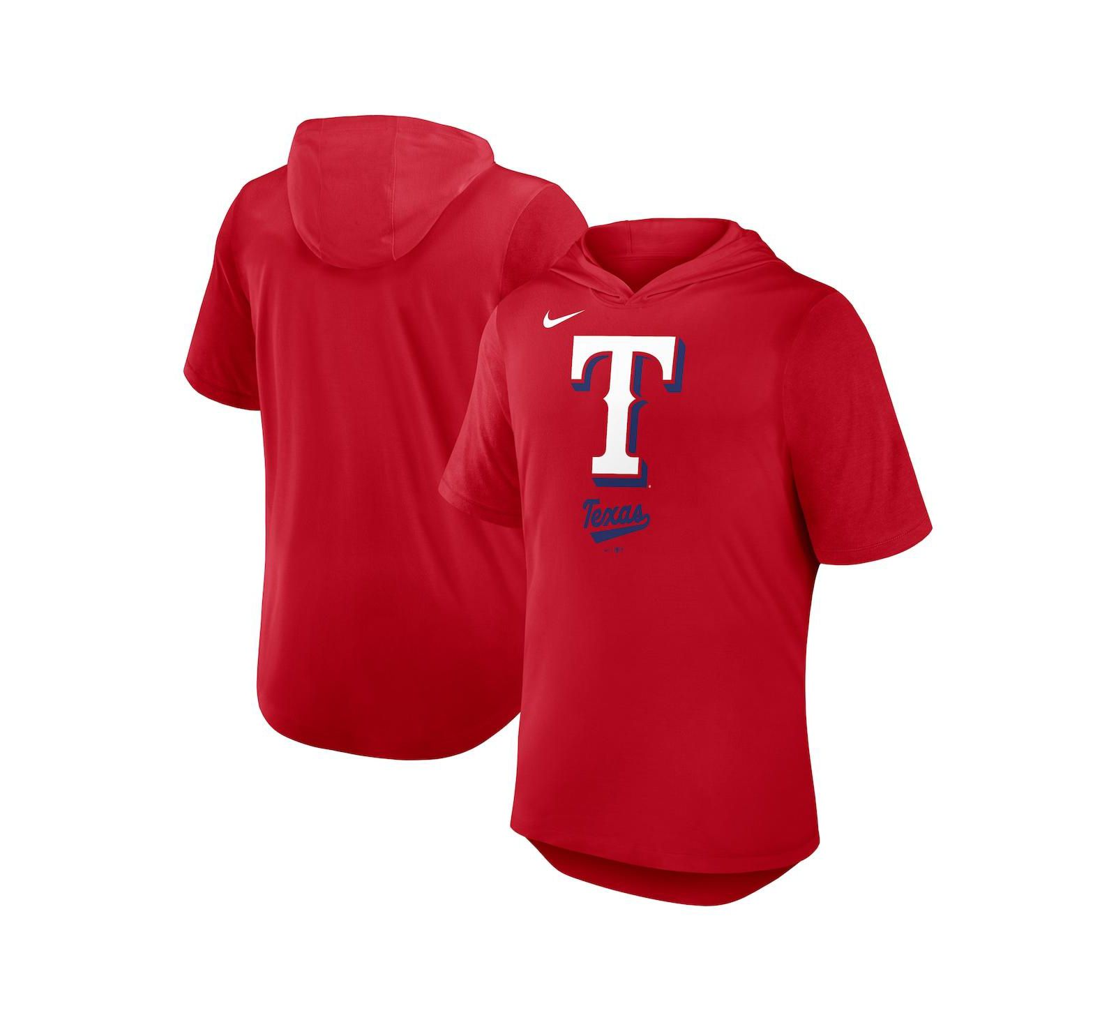 Мужская футболка Nike Texas Rangers Tri-Blend Performance Hoodie