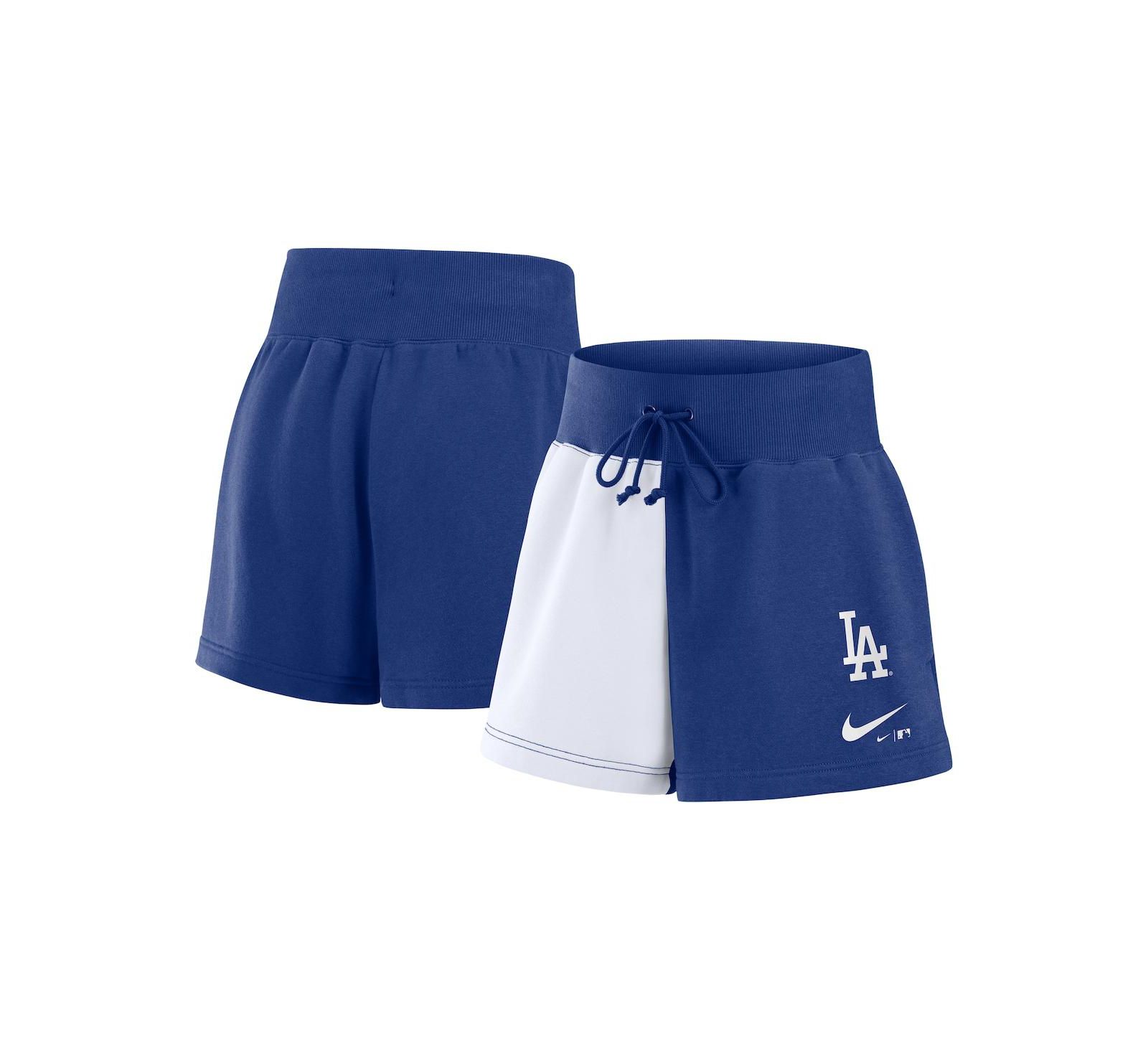 Nike Женские шорты для отдыха Los Angeles Dodgers Phoenix Fleece, синее/белое
