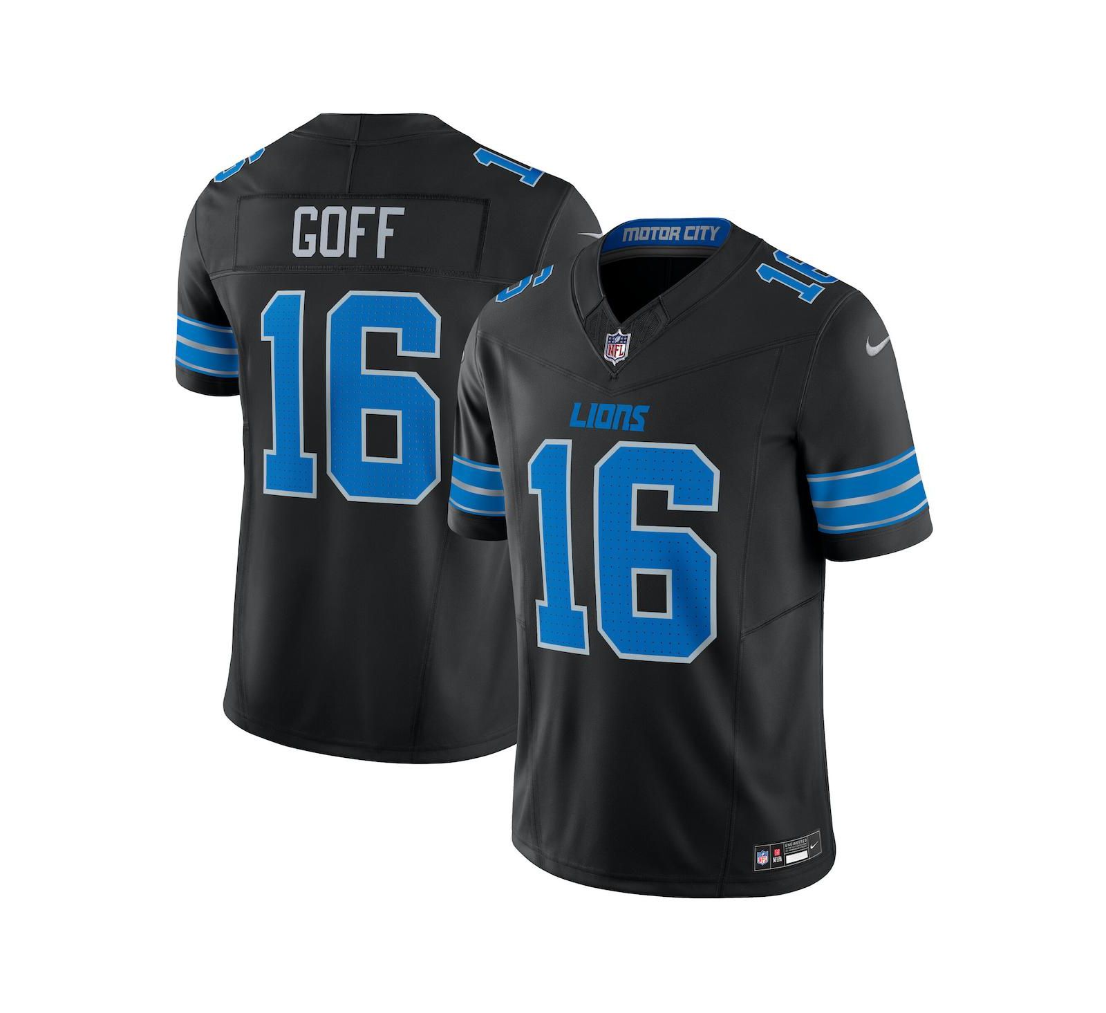 Nike Men's Jared Goff Black Detroit Lions Vapor F.U.S.E. Limited Jersey